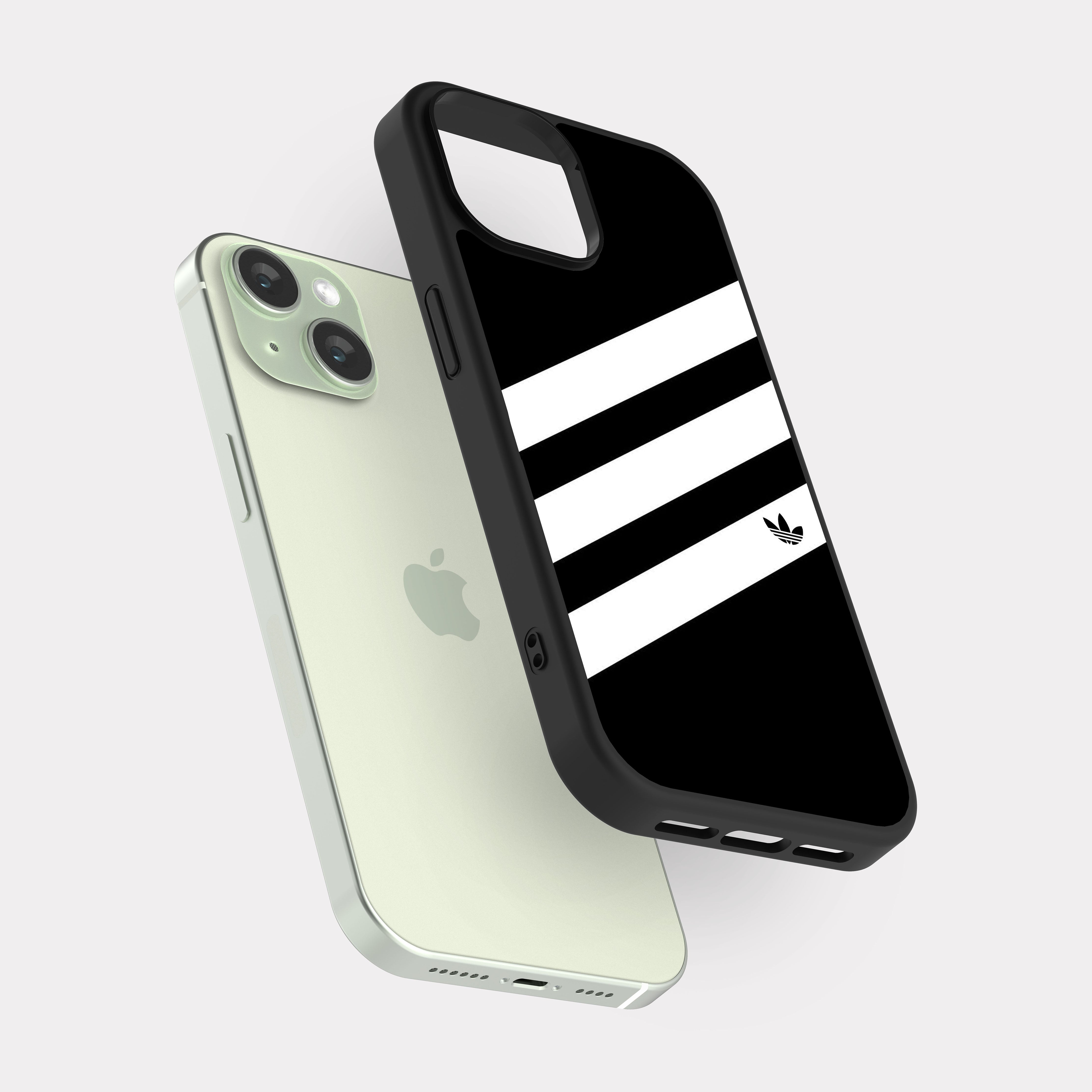 iPhone 15 case cover Adidas White Black