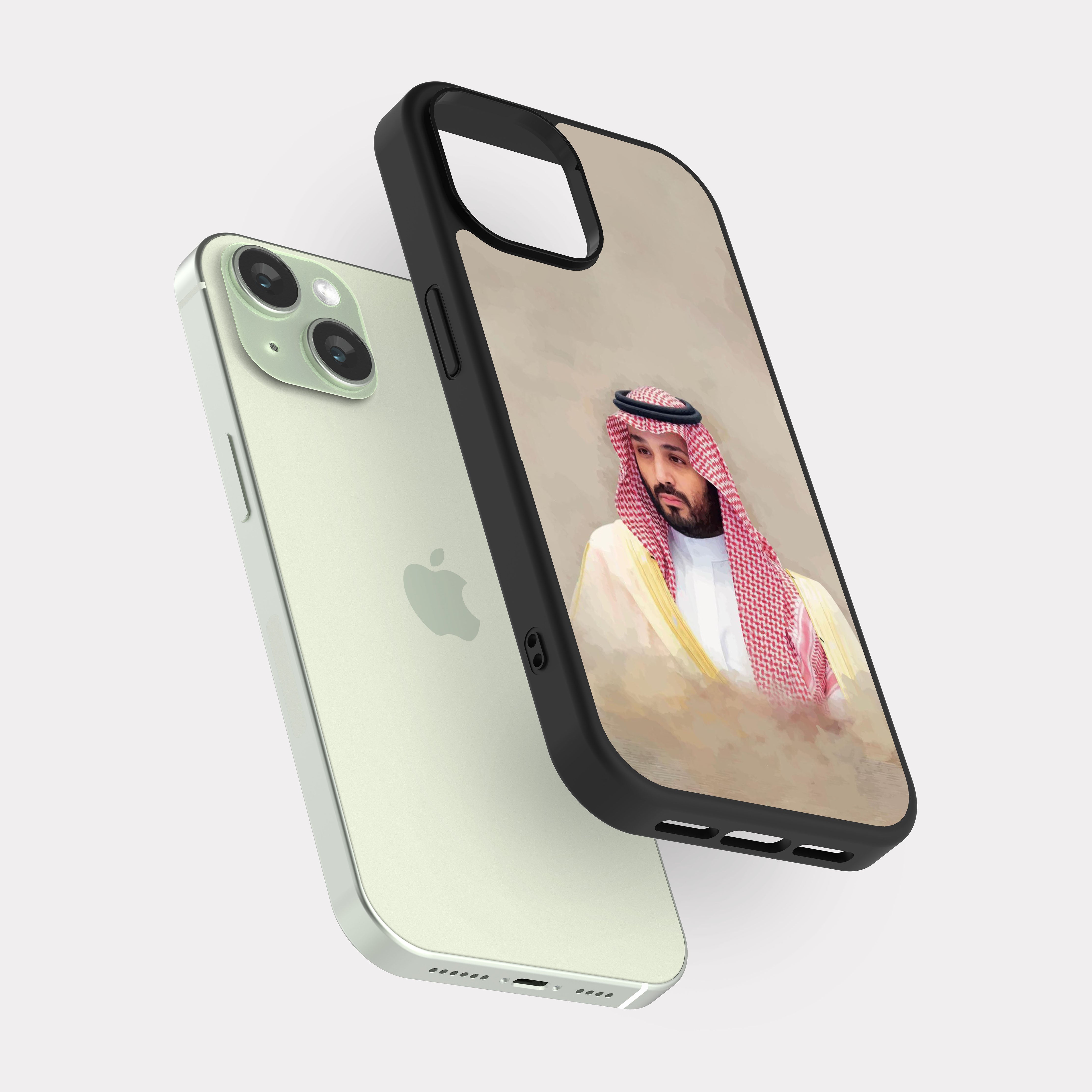 iPhone 15 case cover Prince Mohammed bin Salman MBS Red Beige