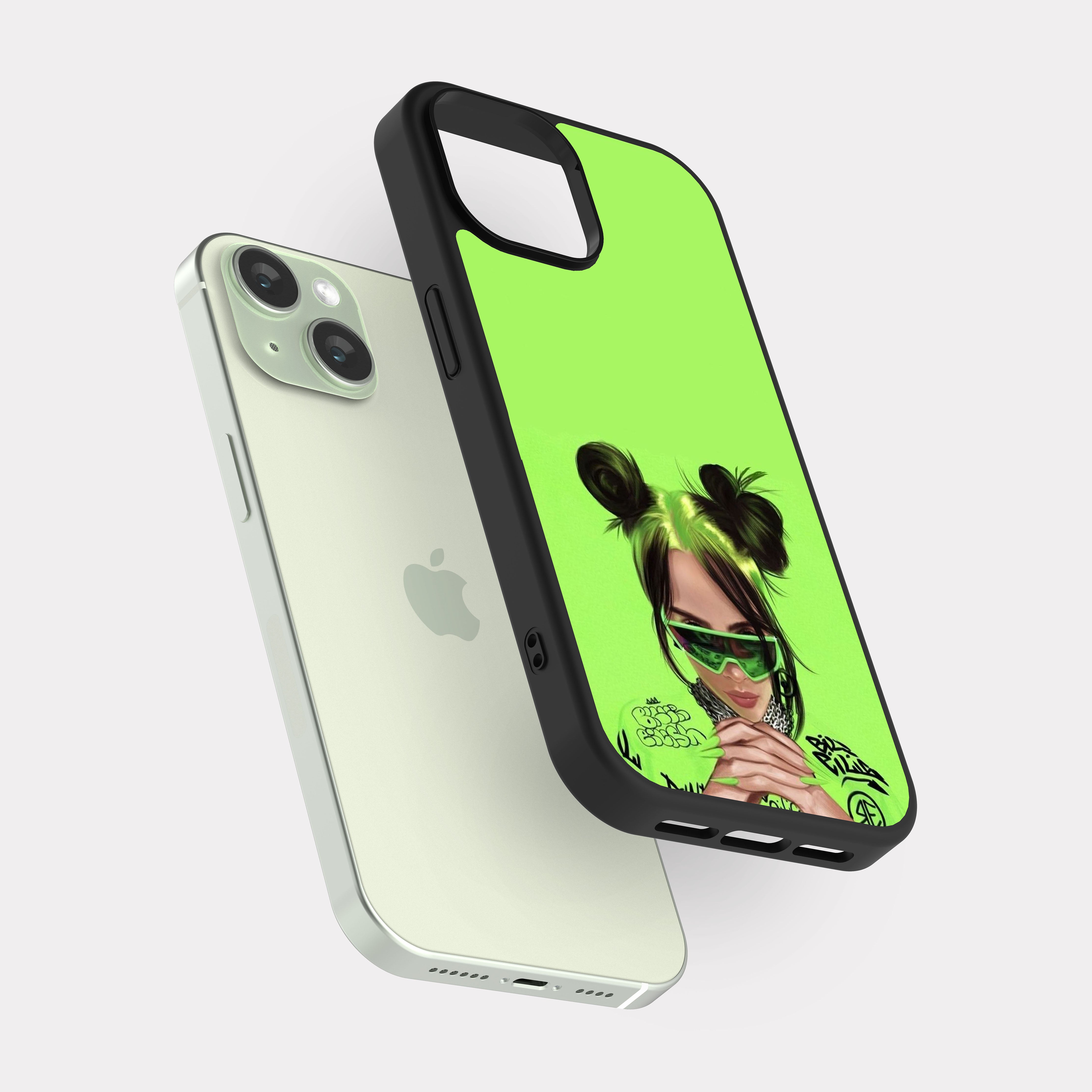 iPhone 15 case cover Billie Eilish Green Black
