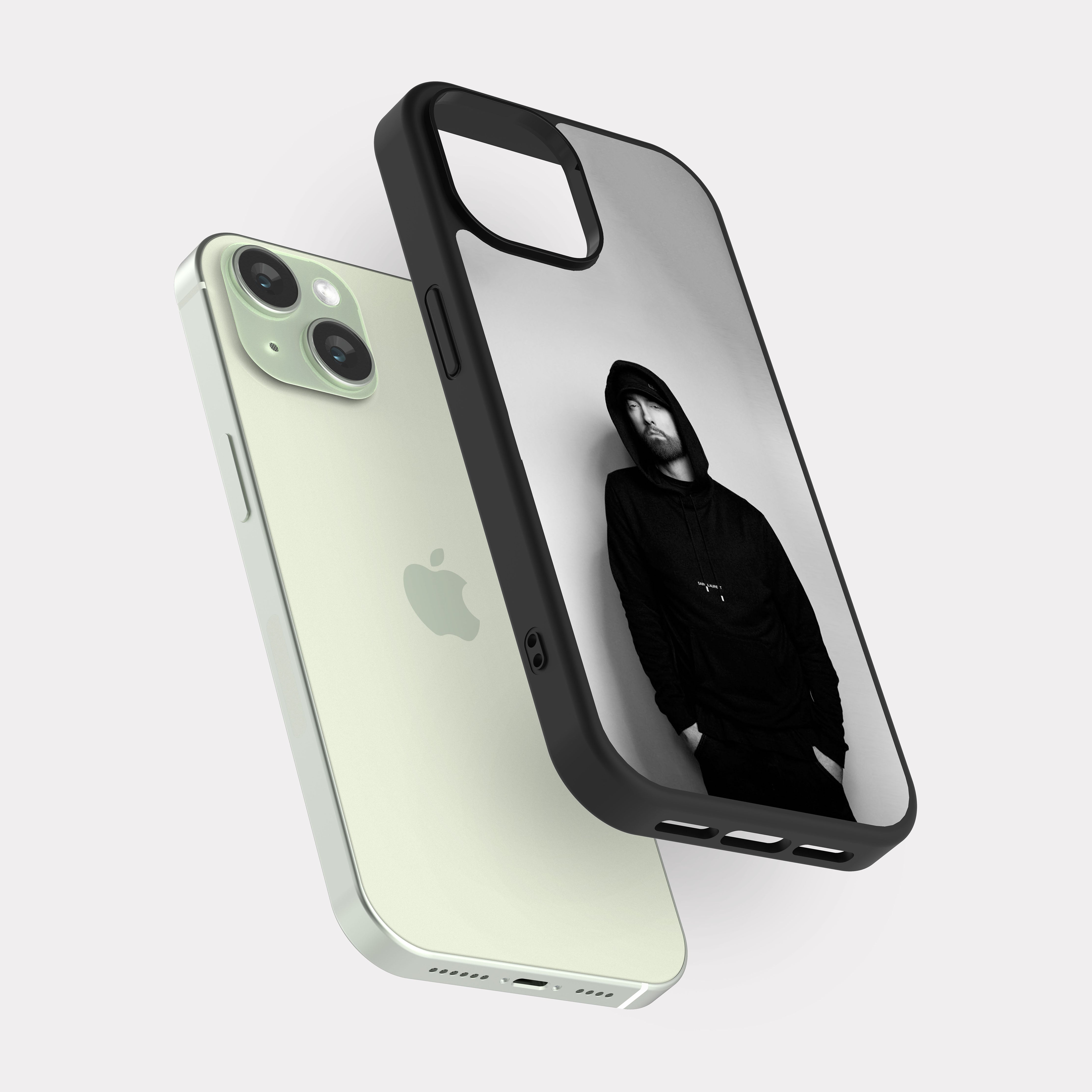 iPhone 15 case cover Black Eminem Rap