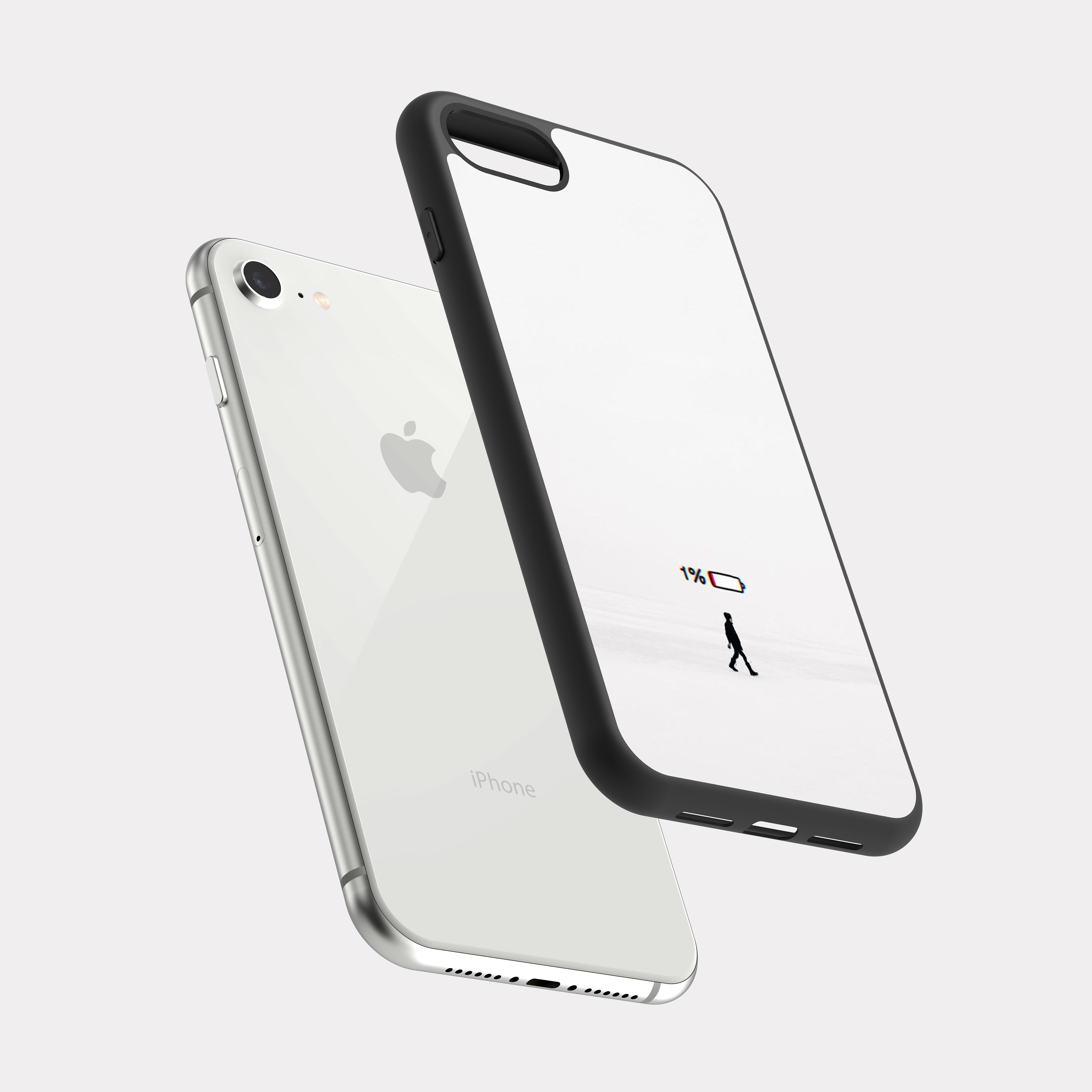 iPhone 8 case cover Elegant White