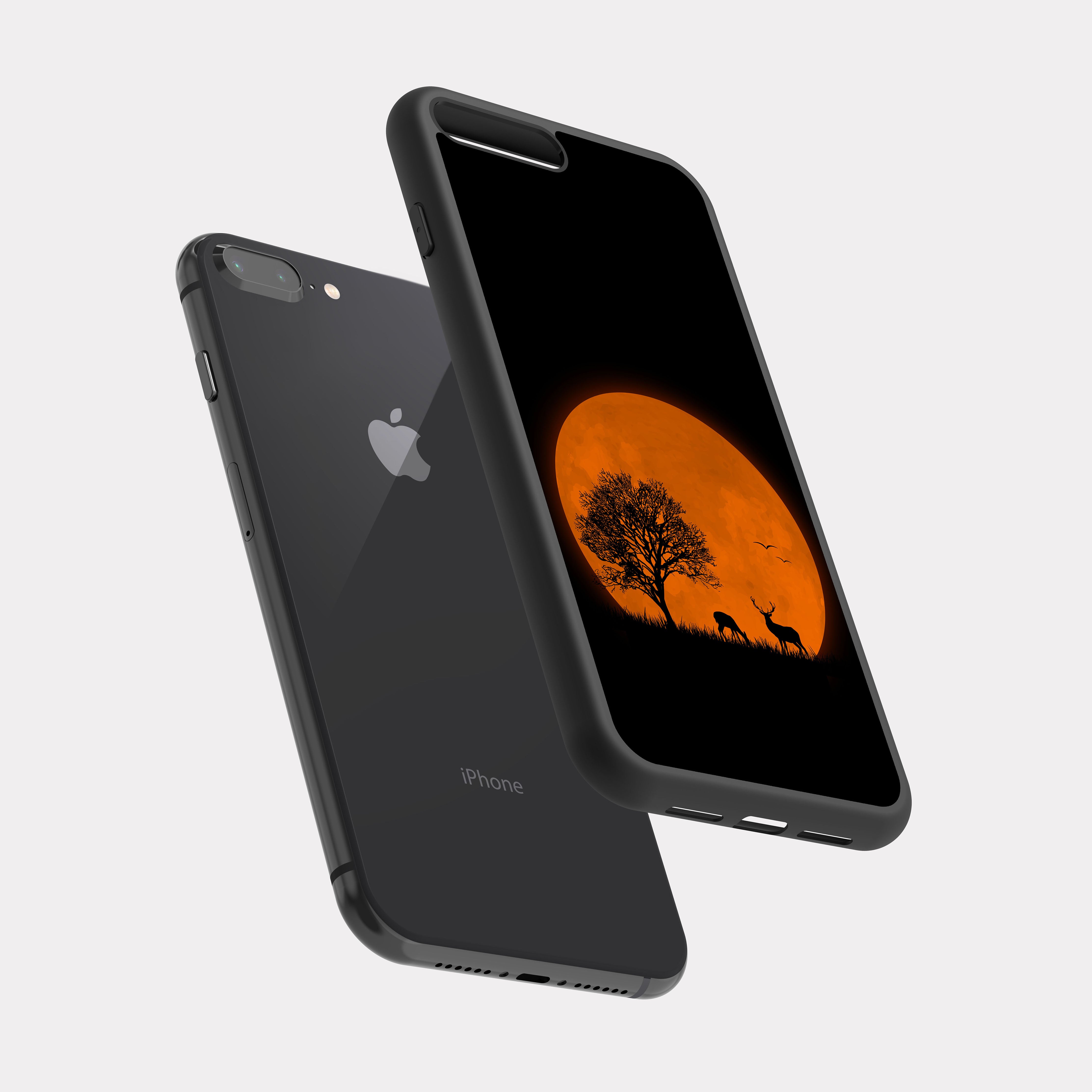 iPhone 8 Plus case cover Gazelle Black