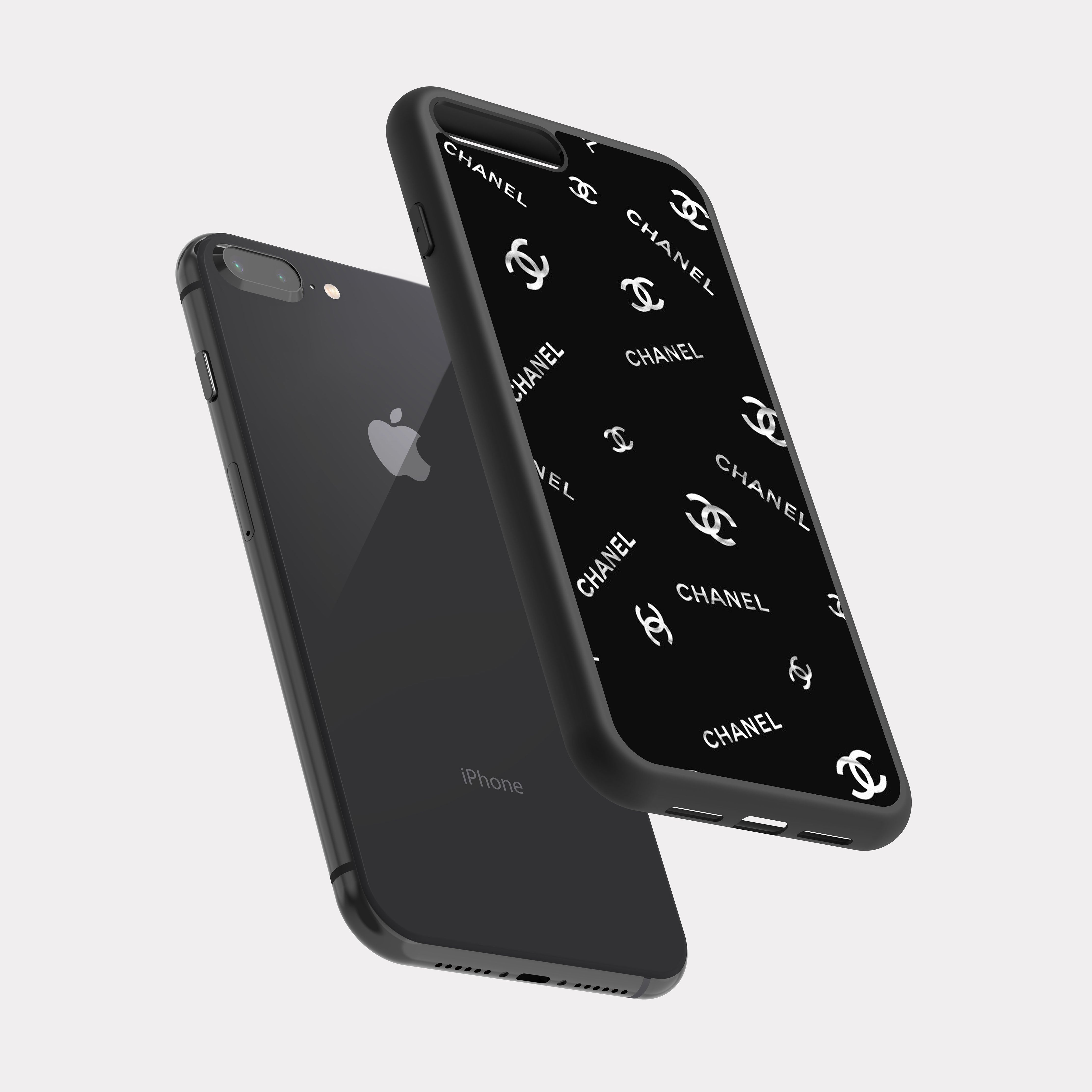 iPhone 8 Plus case cover Chanel White Black