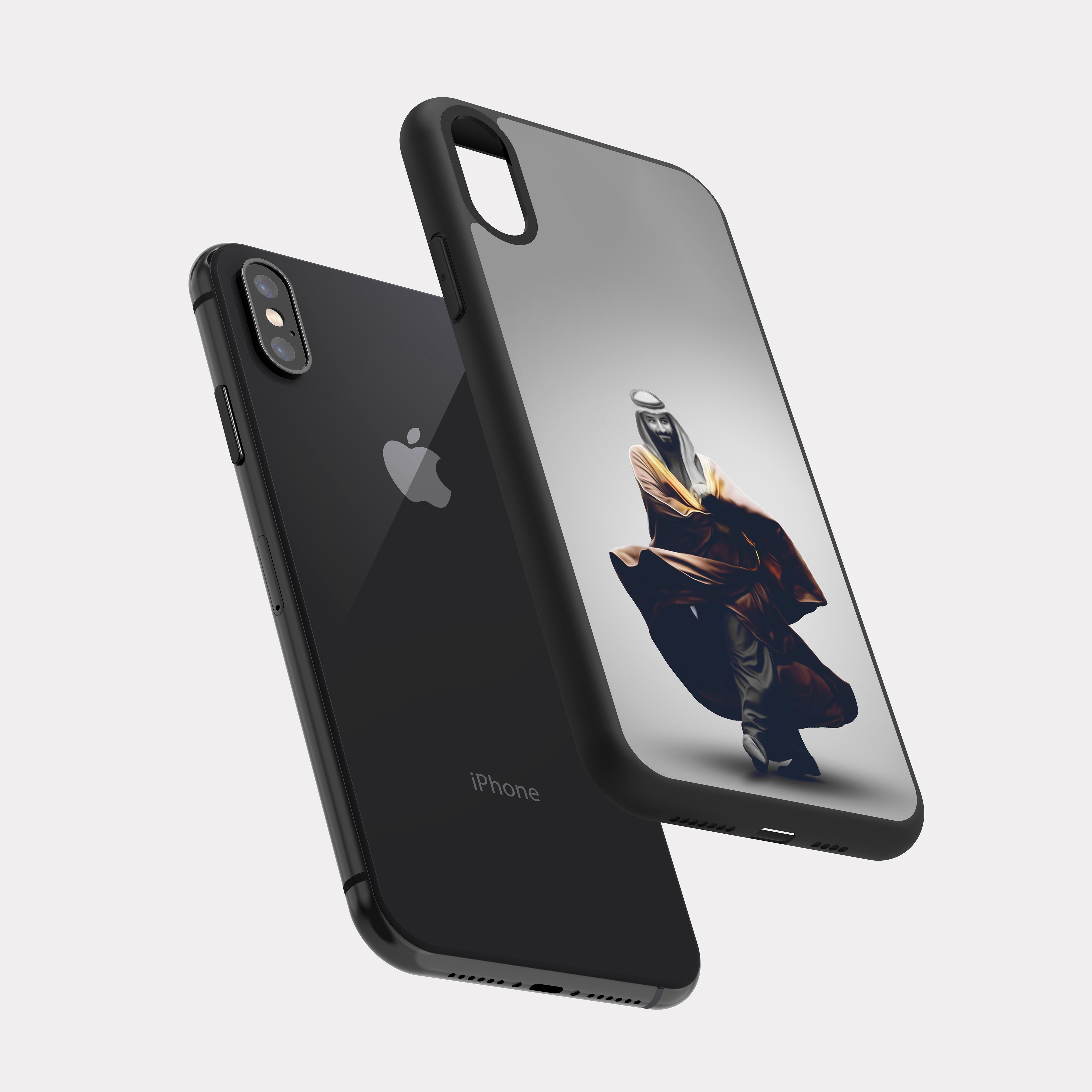 iPhone X case cover MBS Prince Mohammed bin Salman Gray Brown