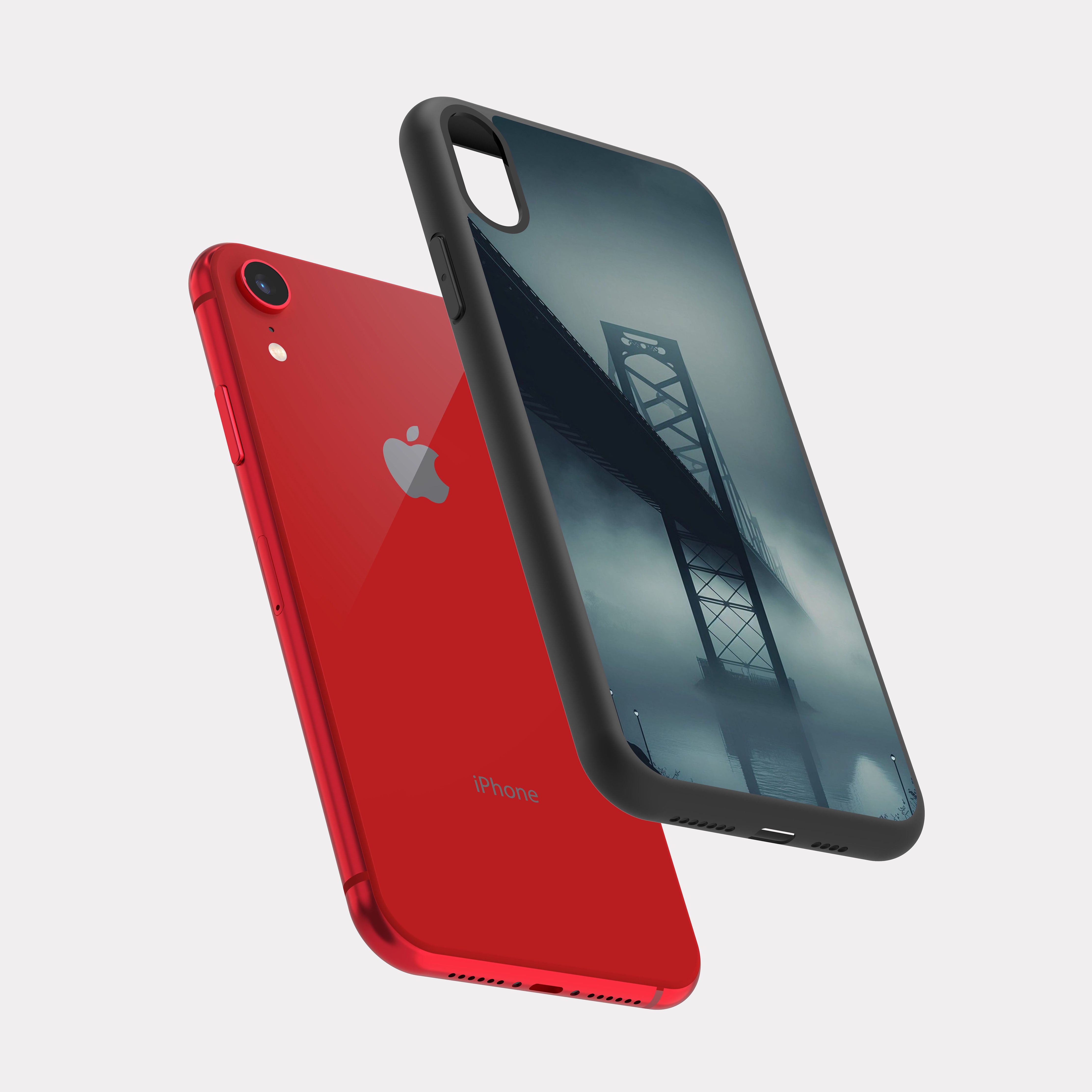 iPhone XR case cover Car Bridge Grey