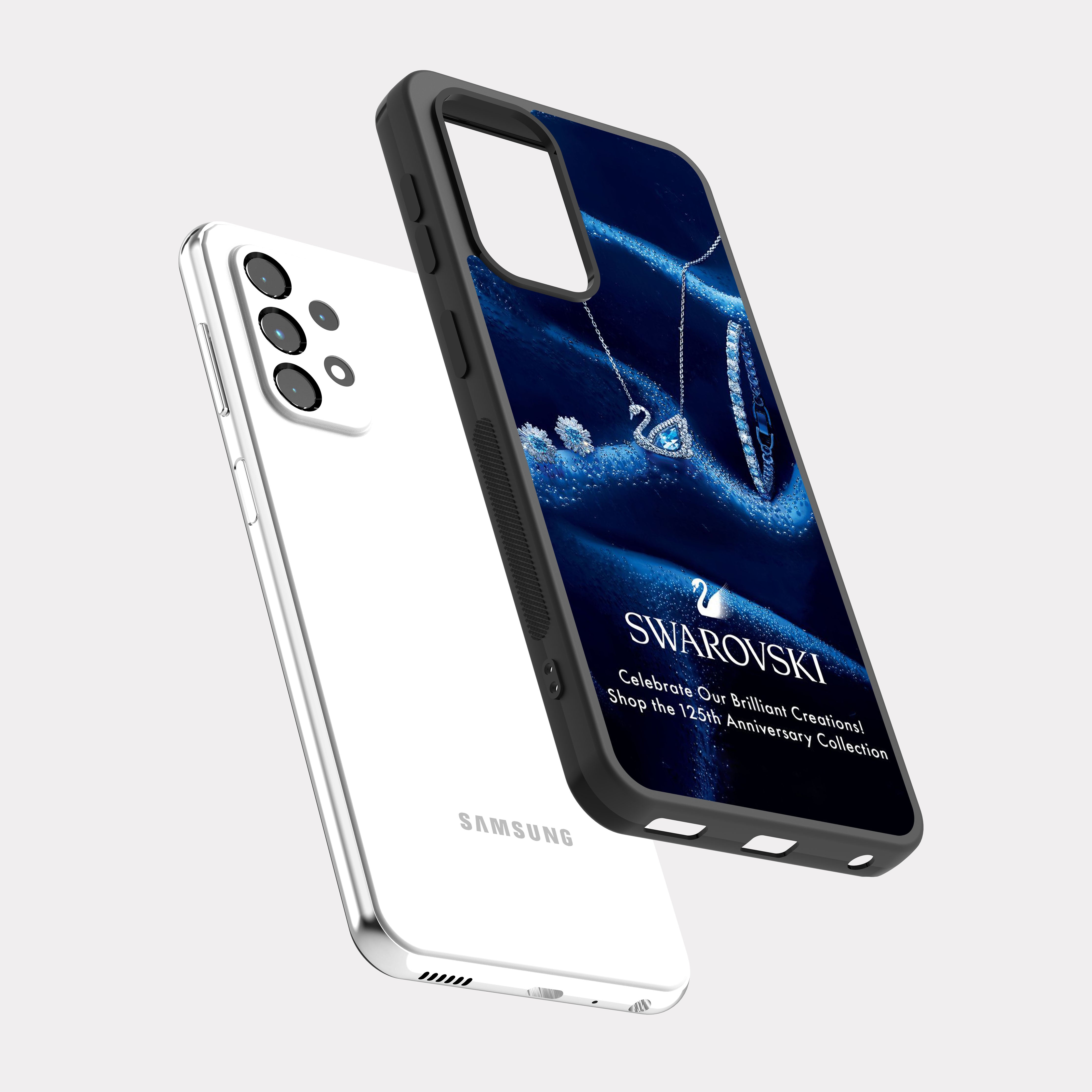 Samsung Galaxy A52 case cover Swarovski Blue