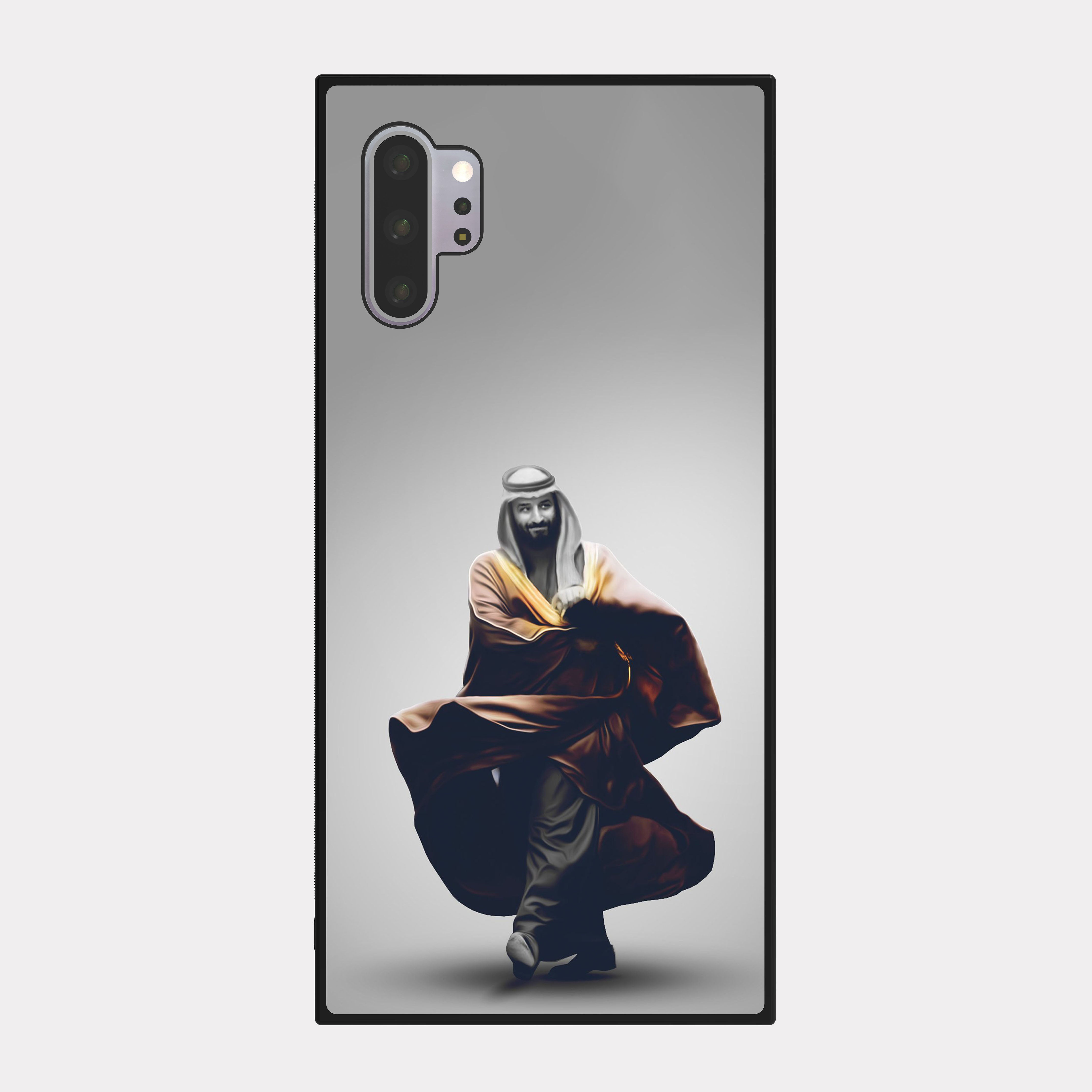 Samsung Galaxy Note 10 Plus case cover MBS Prince Mohammed bin Salman Gray Brown