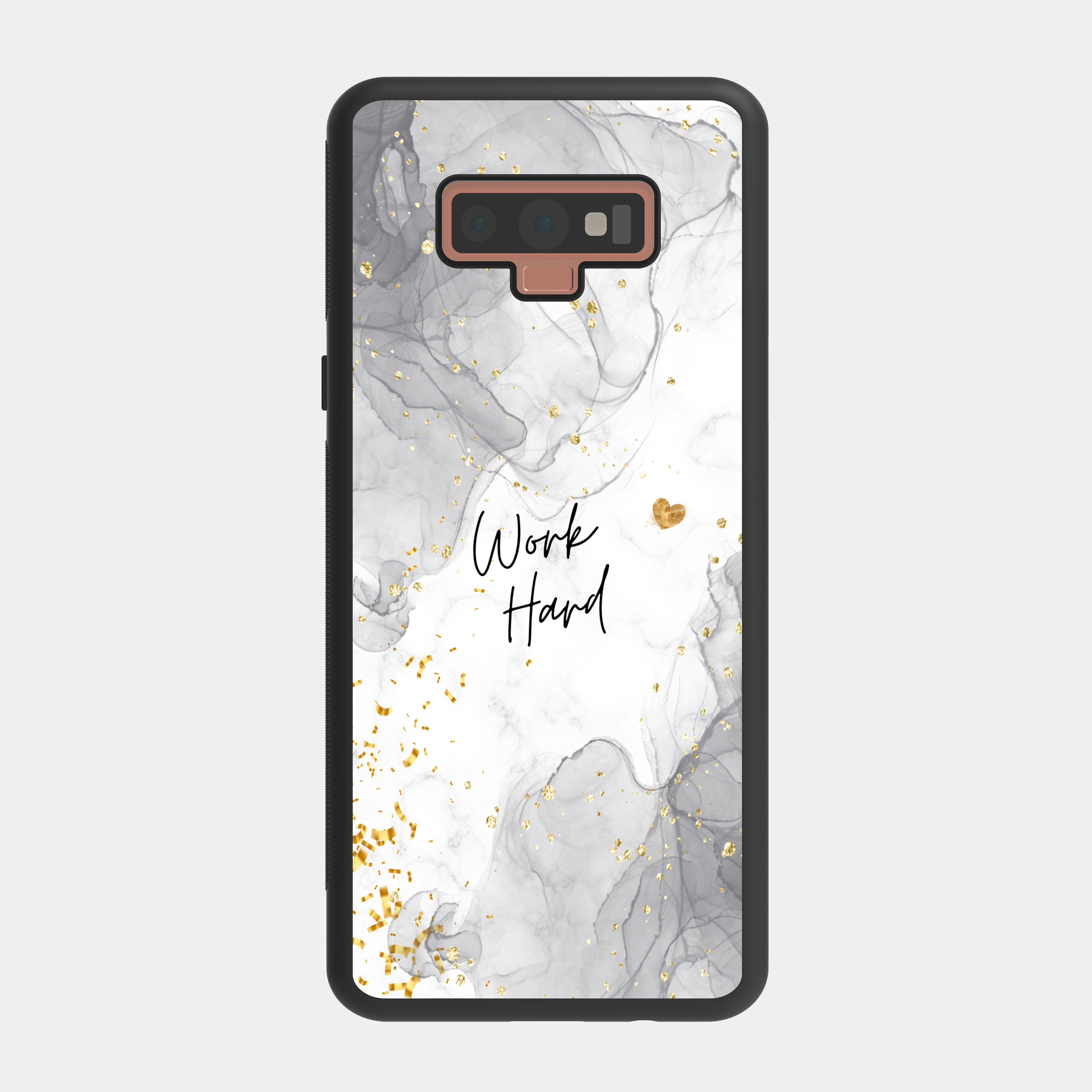 Samsung Galaxy Note 9 case cover English Quote Work Hard