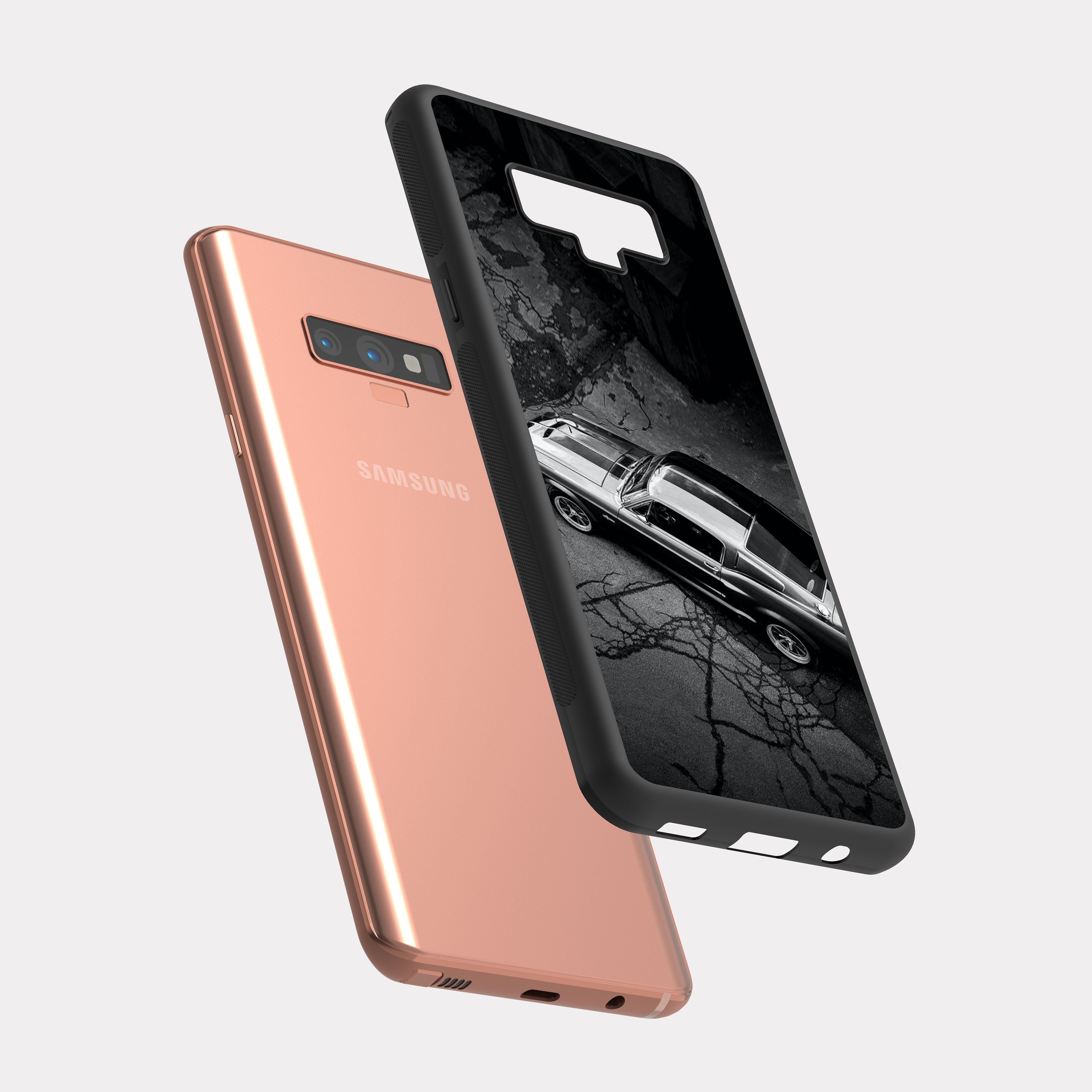Samsung Galaxy Note 9 case cover Mustang GT500 Shelby 1967 Grey