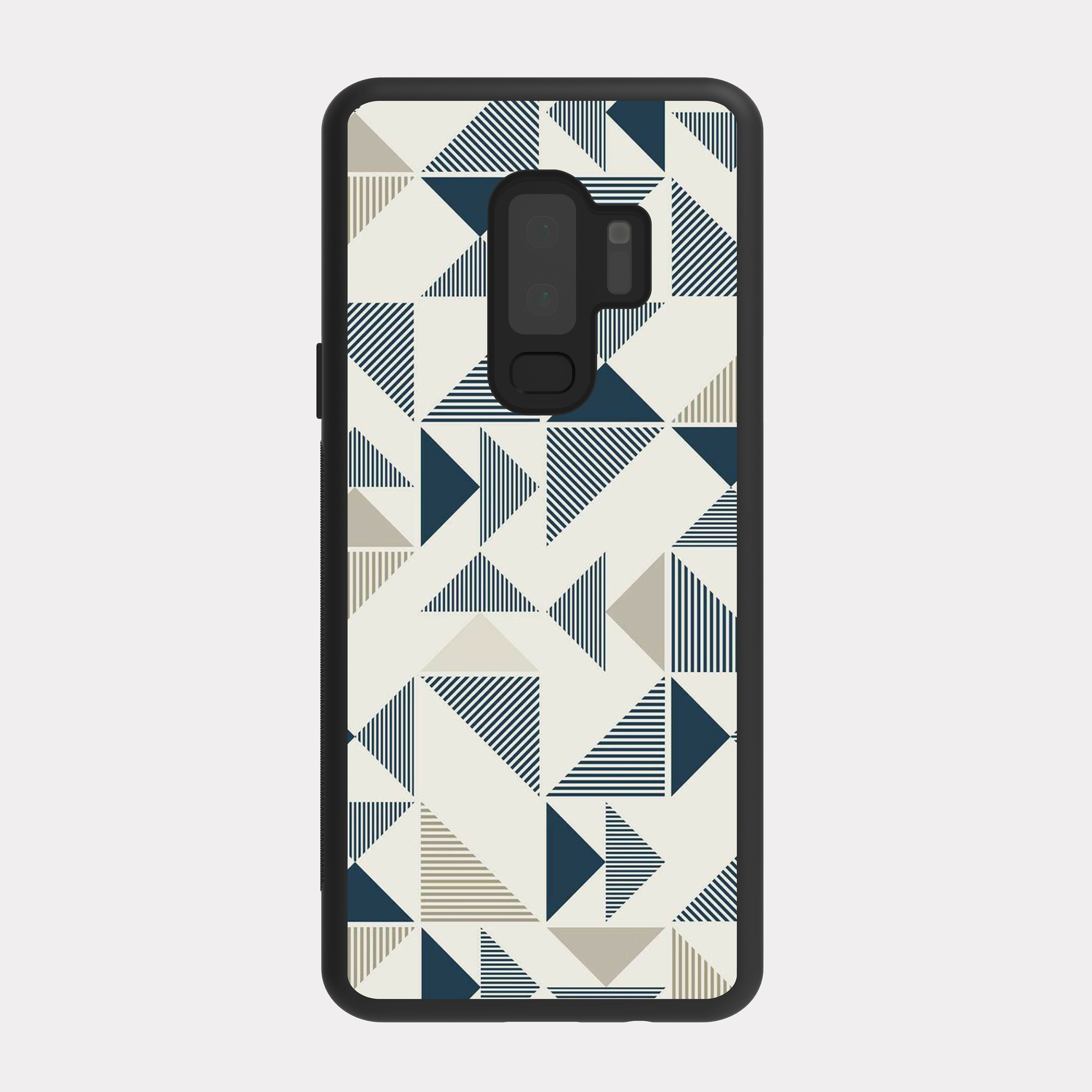 Samsung Galaxy S9 Plus case cover Triangles Pattern Beige