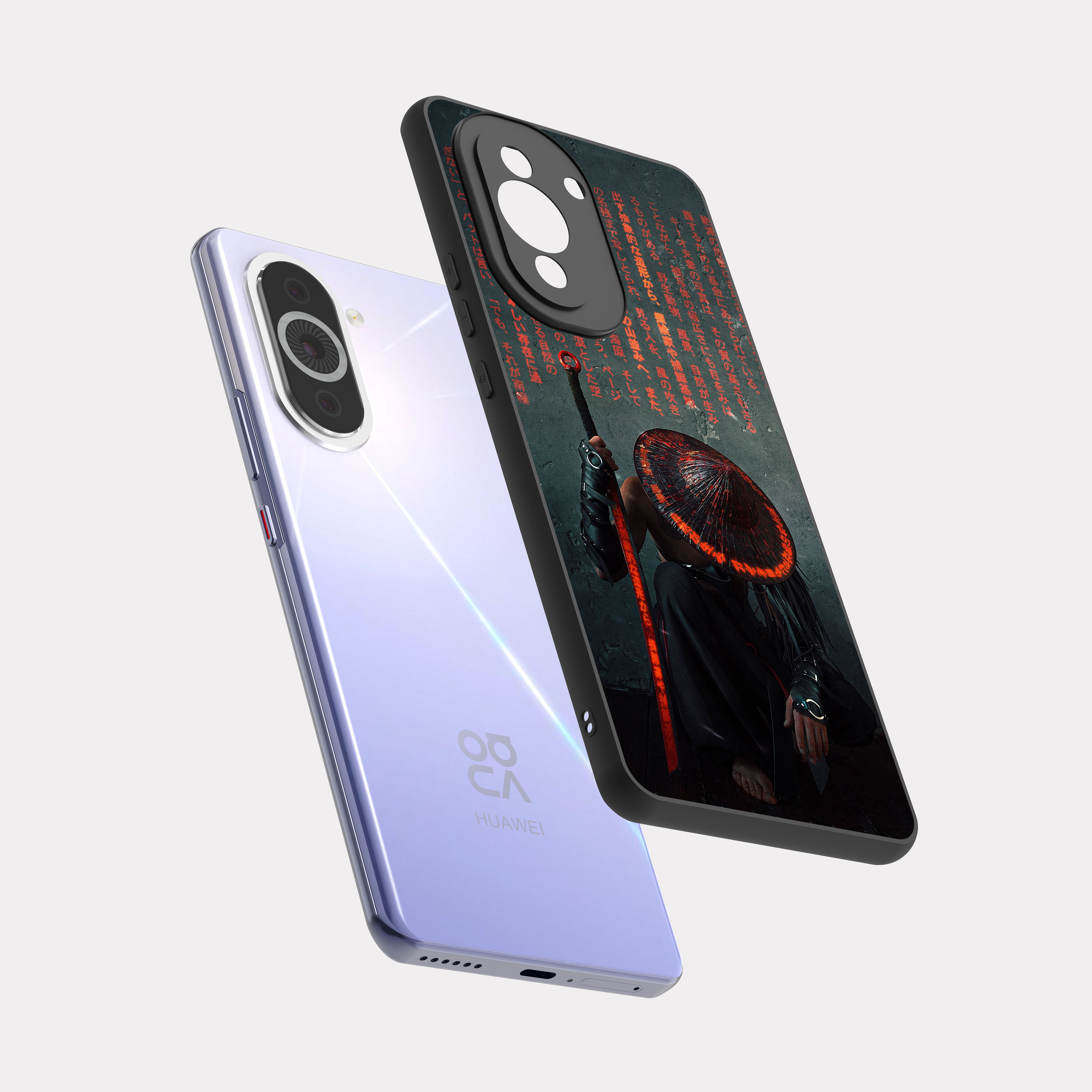 Huawei Nova 10 case cover Japanese Samurai Grey