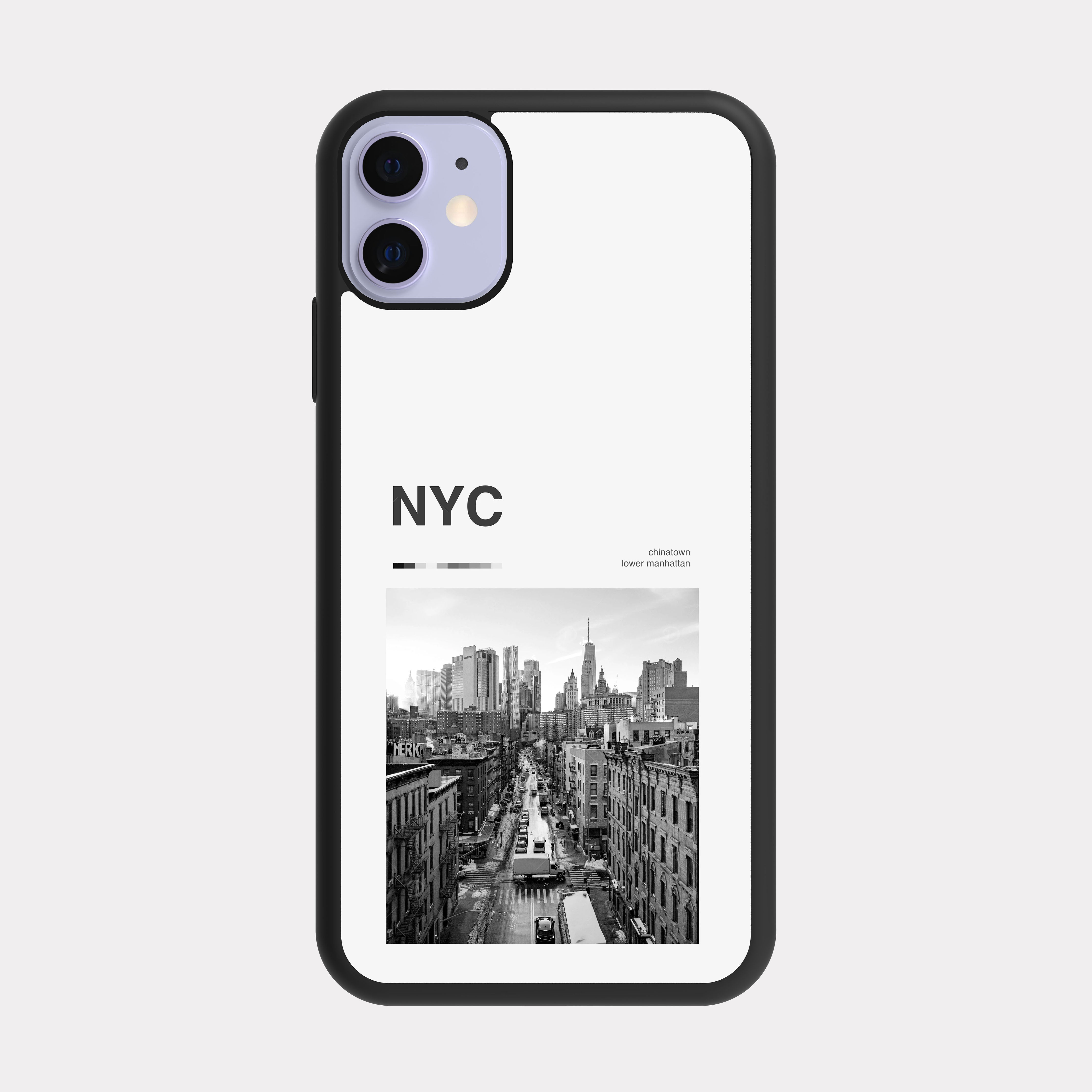 iPhone 11 case cover New York Cityscapes Grey