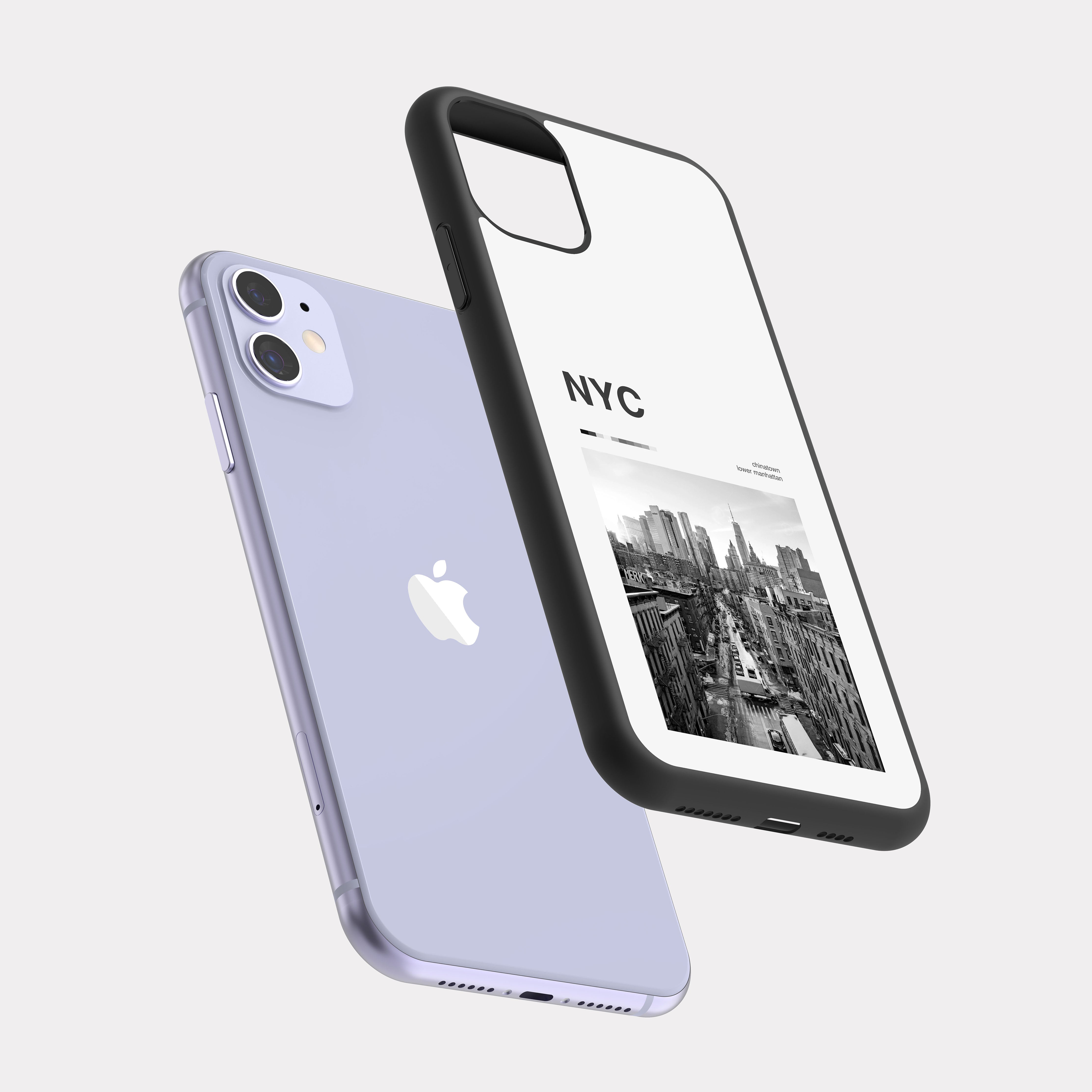 iPhone 11 case cover New York Cityscapes Grey