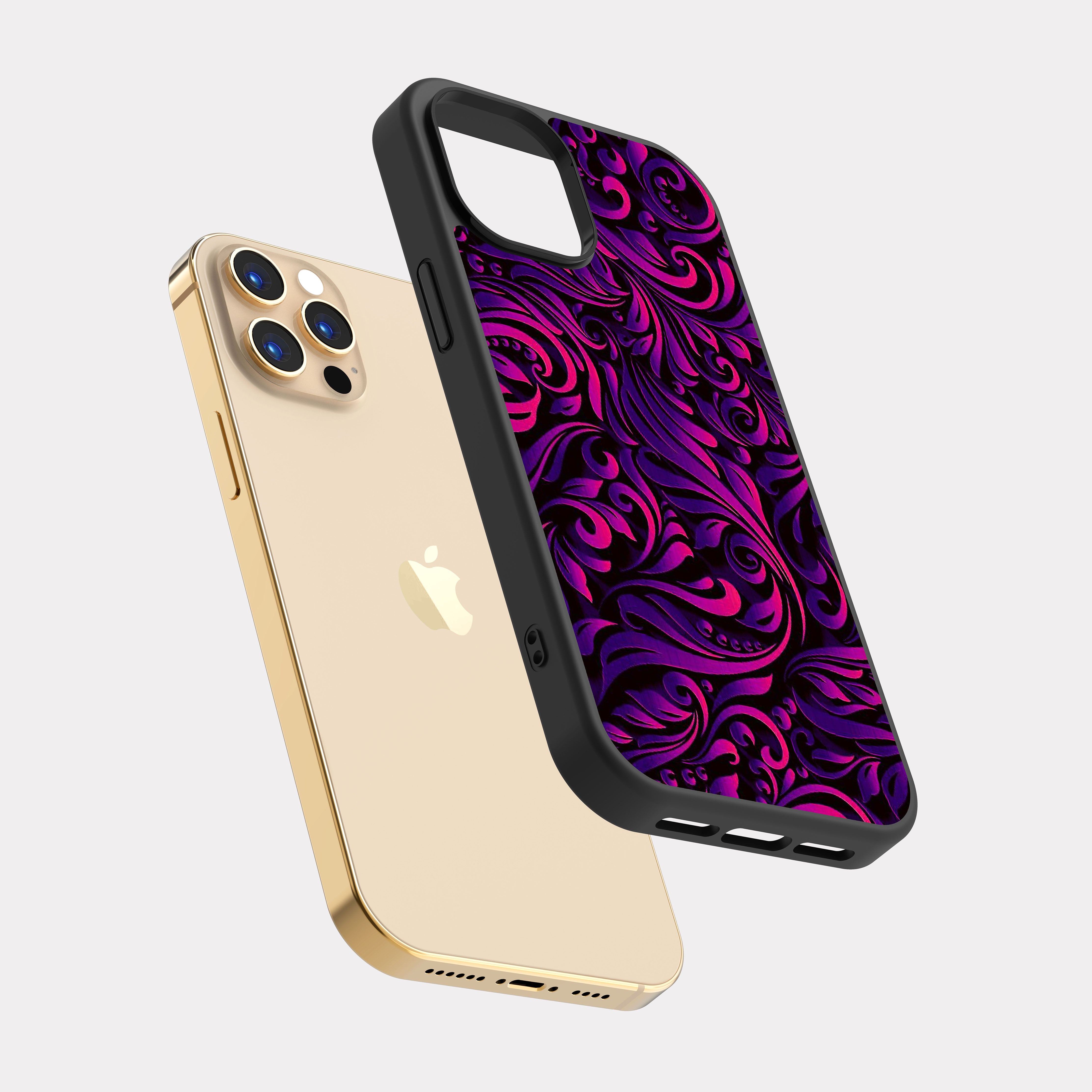 iPhone 12 Pro case cover Mandala Art Purple Pink