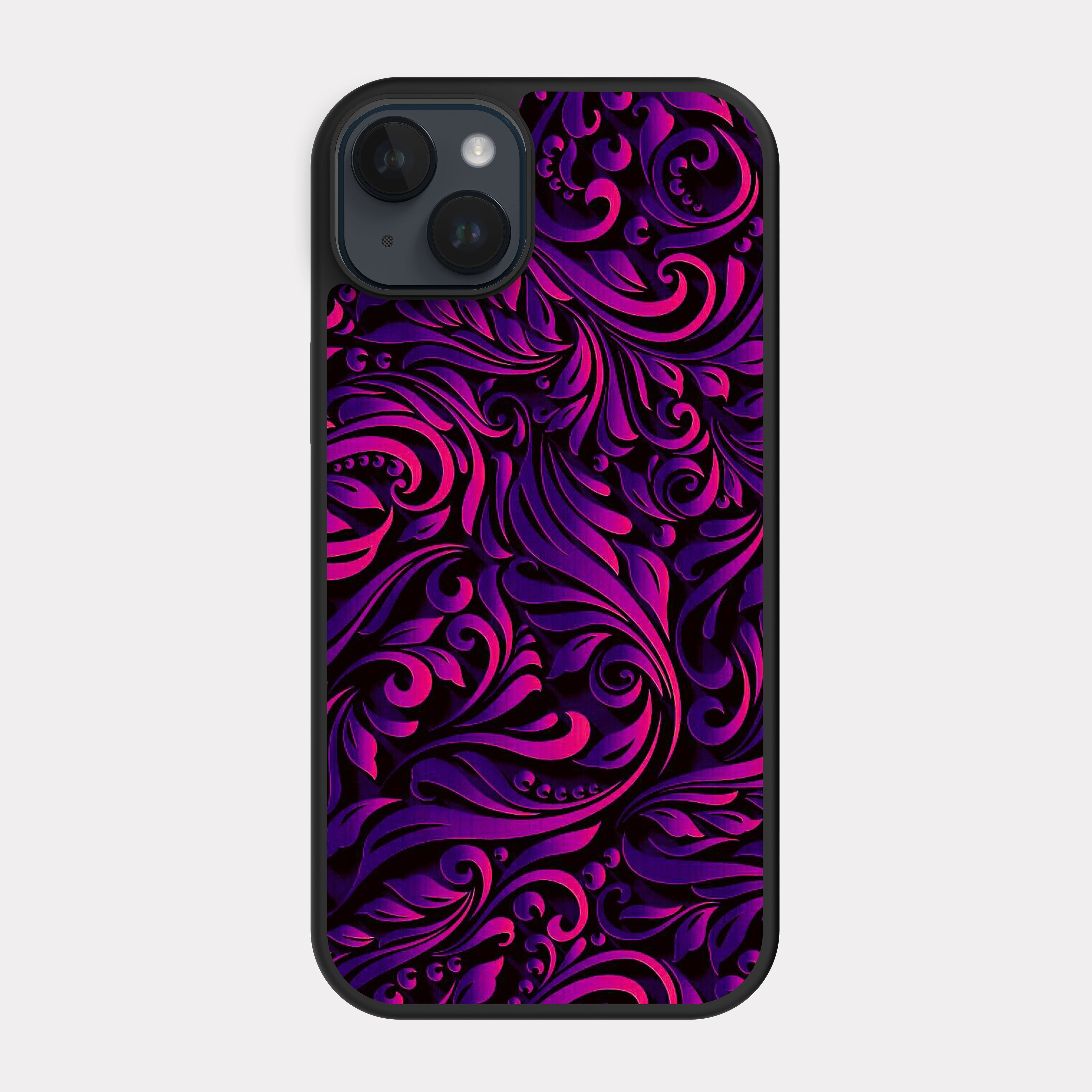 iPhone 14 Plus case cover Mandala Art Purple Pink