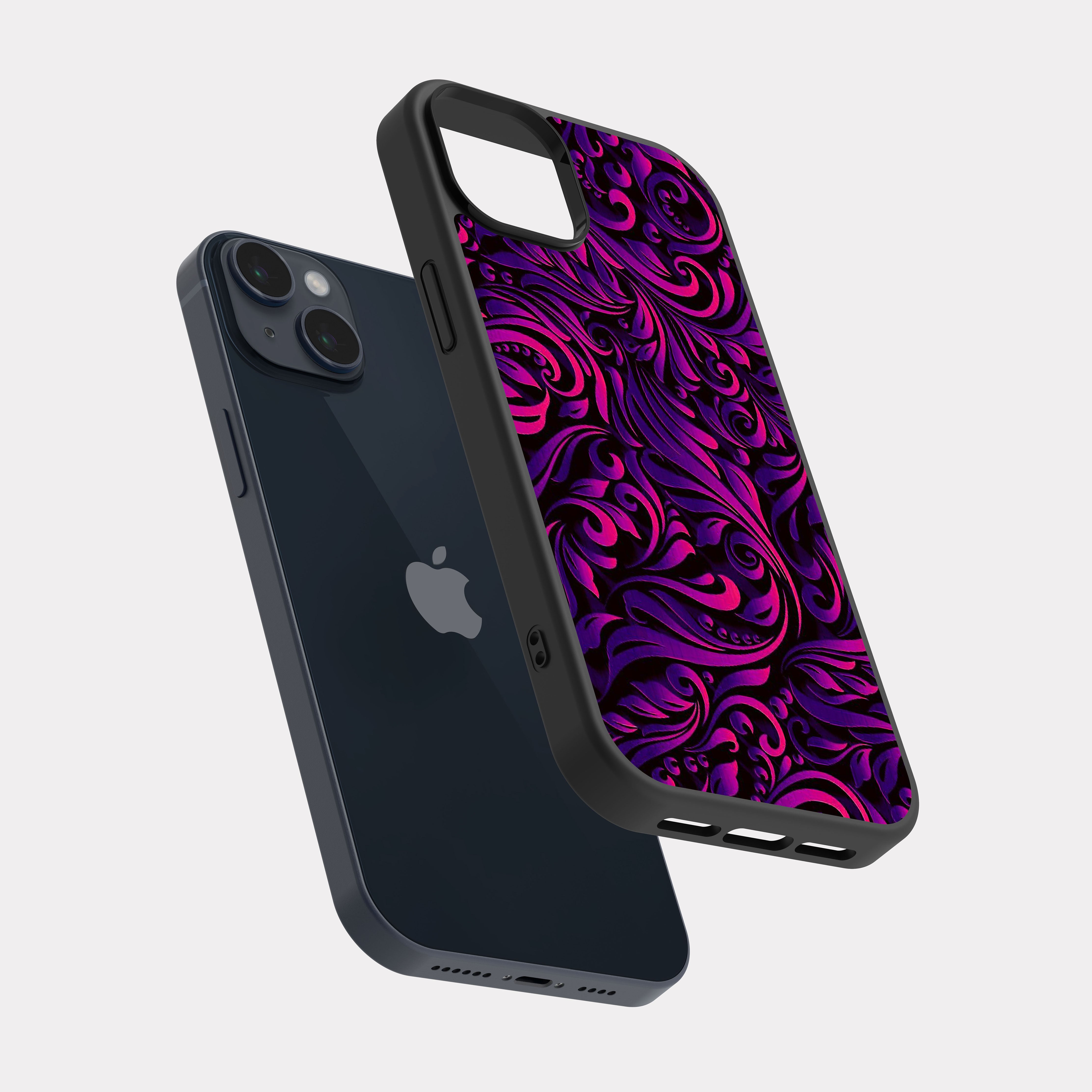 iPhone 14 Plus case cover Mandala Art Purple Pink