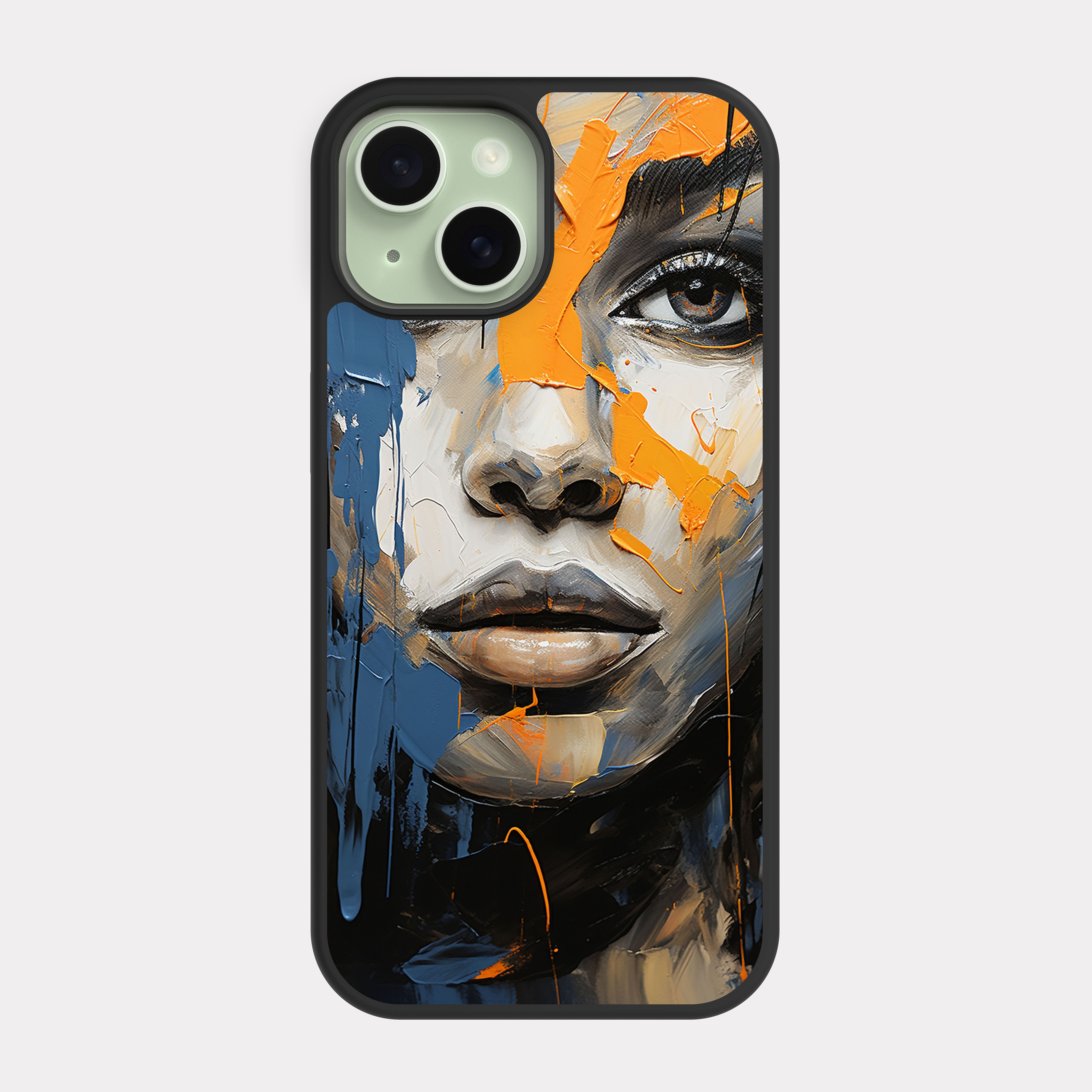 iPhone 15 case cover Abstract Drawing Grey