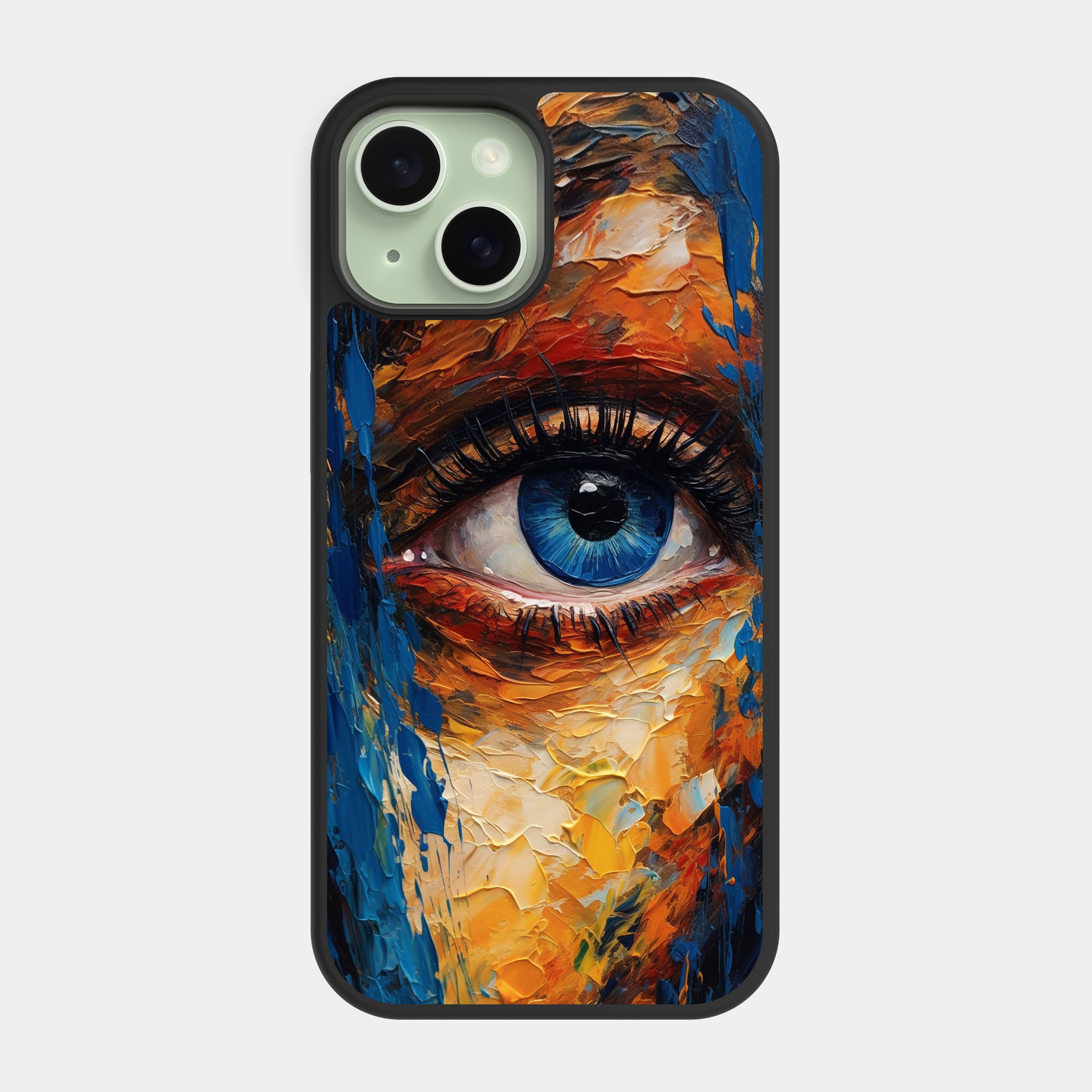 iPhone 15 case cover Abstract Drawing Orange