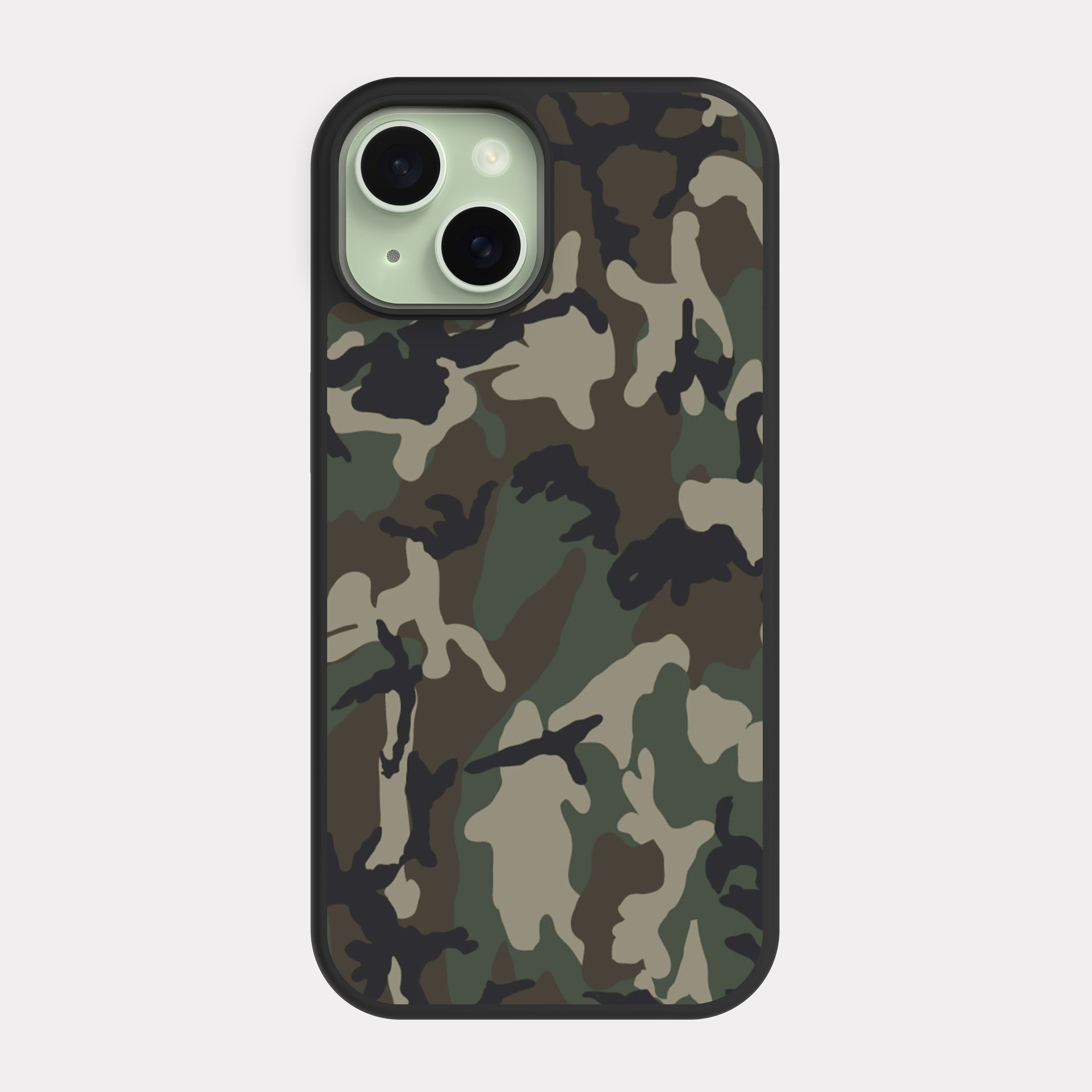 iPhone 15 case cover Military Camo Green Brown