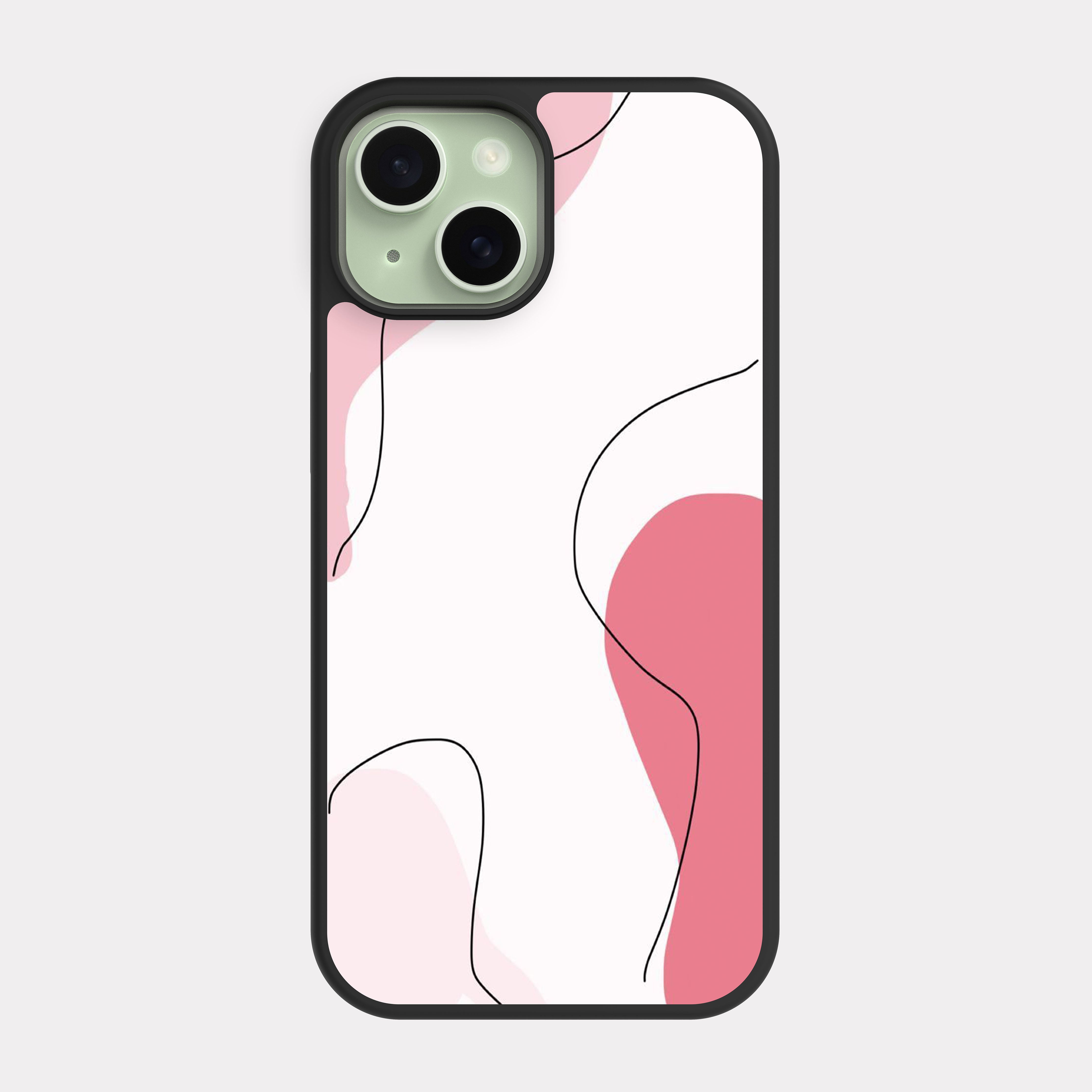 iPhone 15 case cover Pink Abstract Drawing