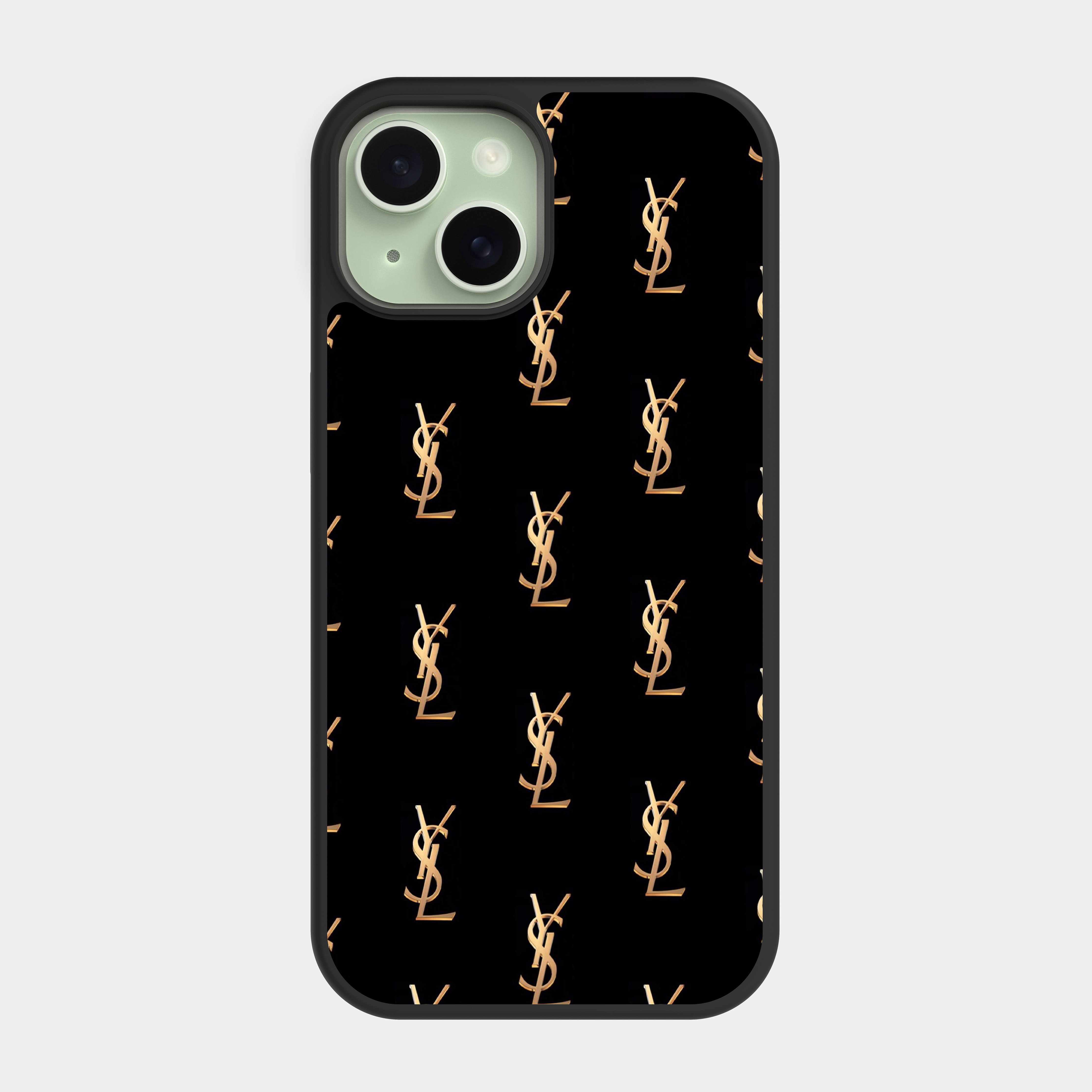 iPhone 15 case cover Yves Saint Laurent Gold Black