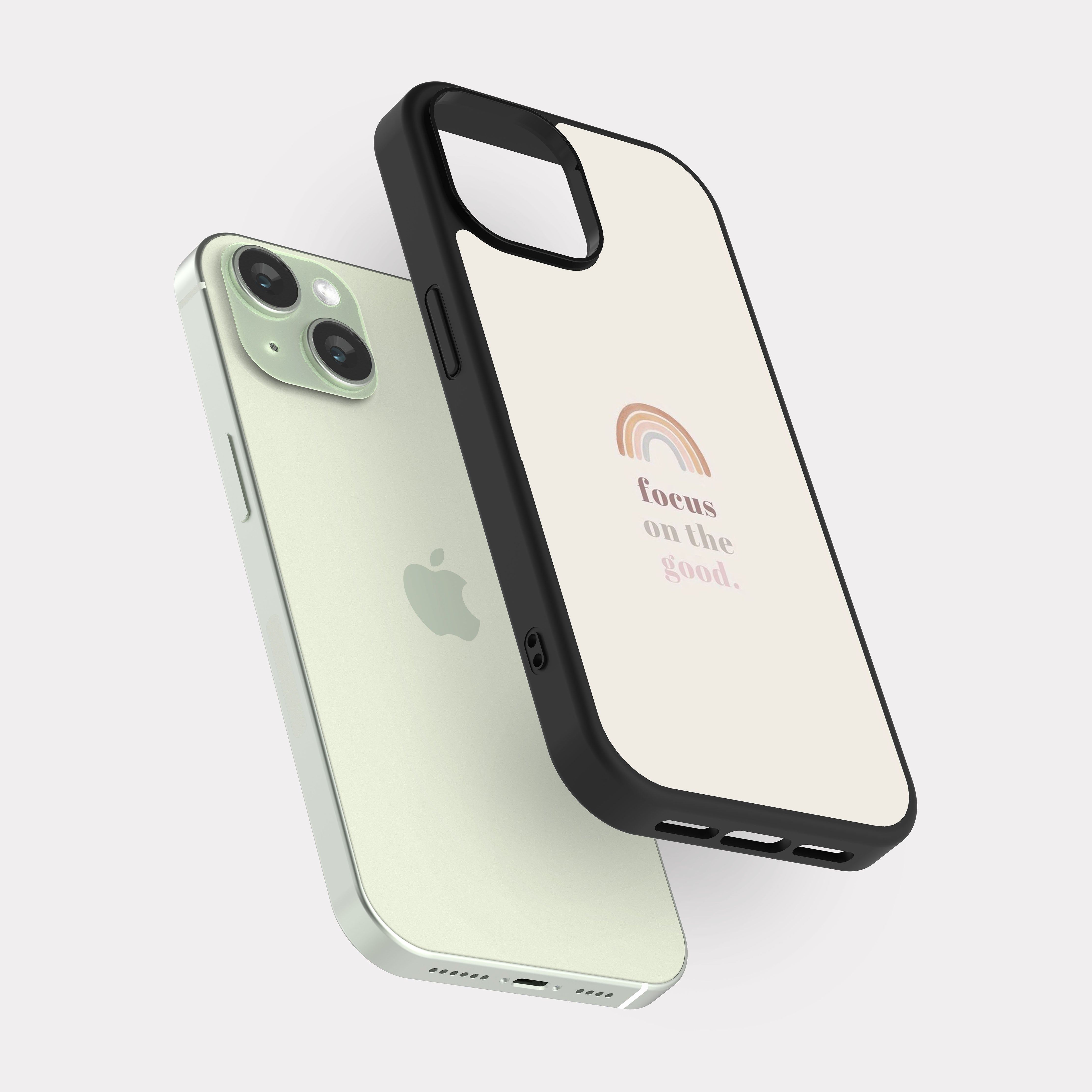 iPhone 15 case cover English Quote Focus On The Good