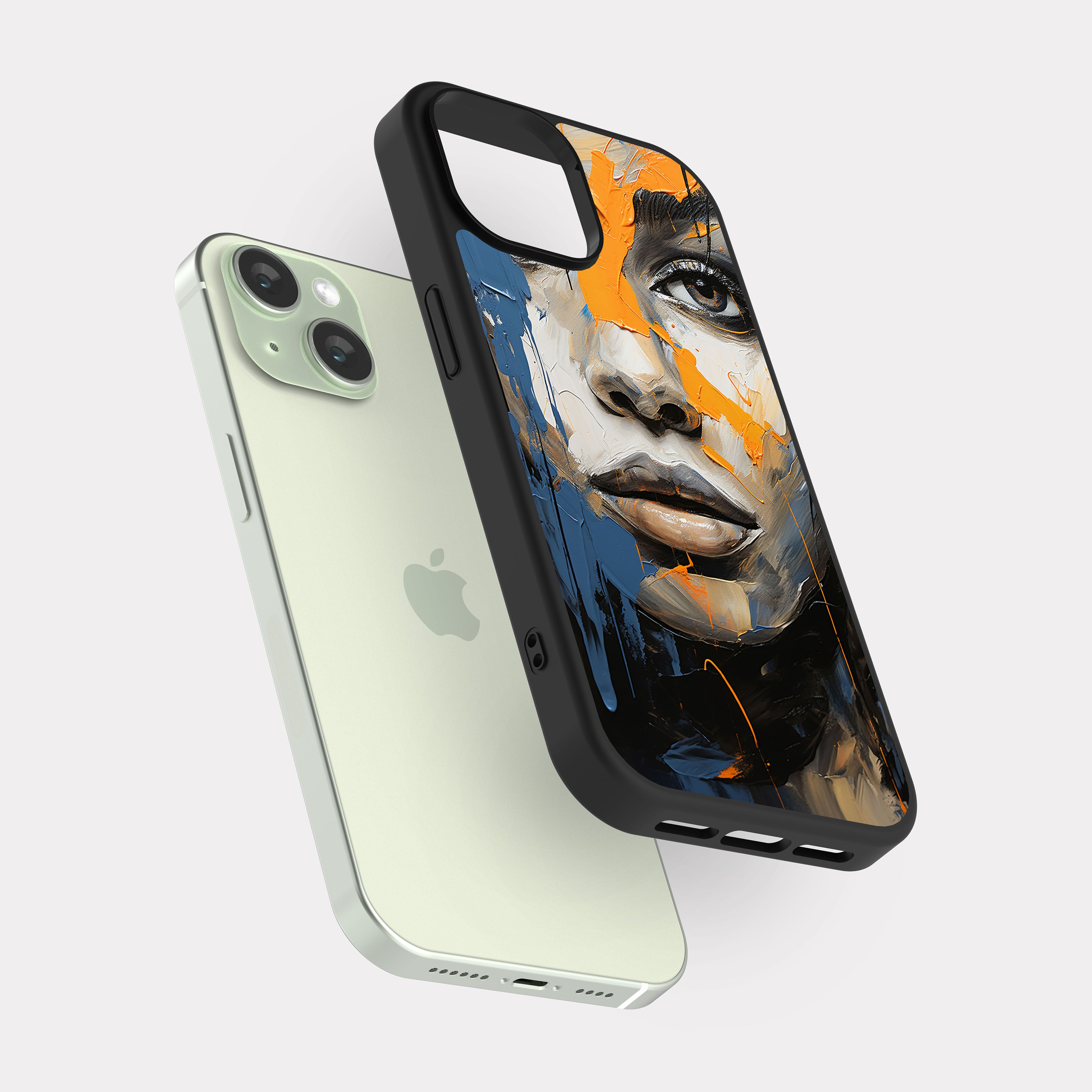 iPhone 15 case cover Abstract Drawing Grey