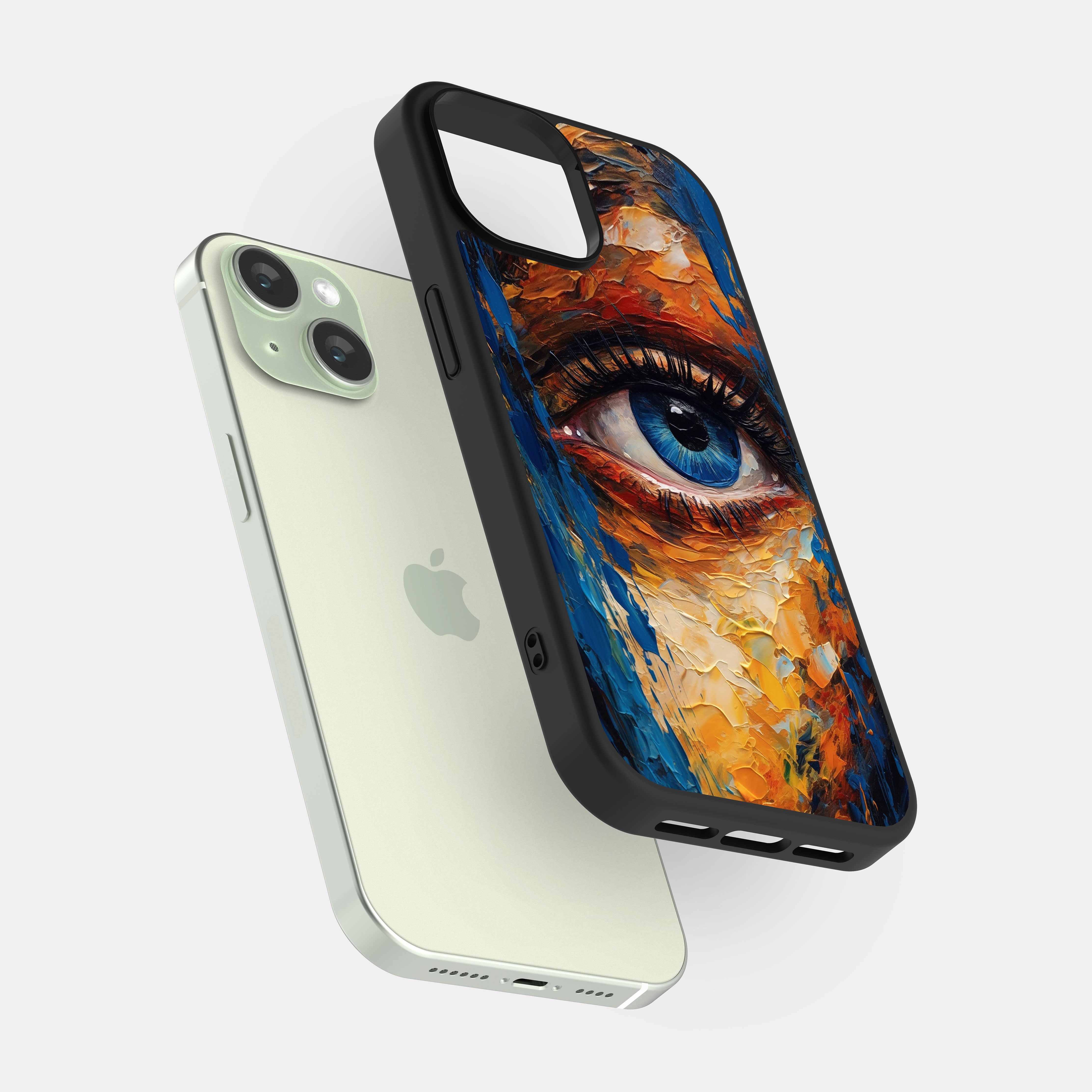 iPhone 15 case cover Abstract Drawing Orange