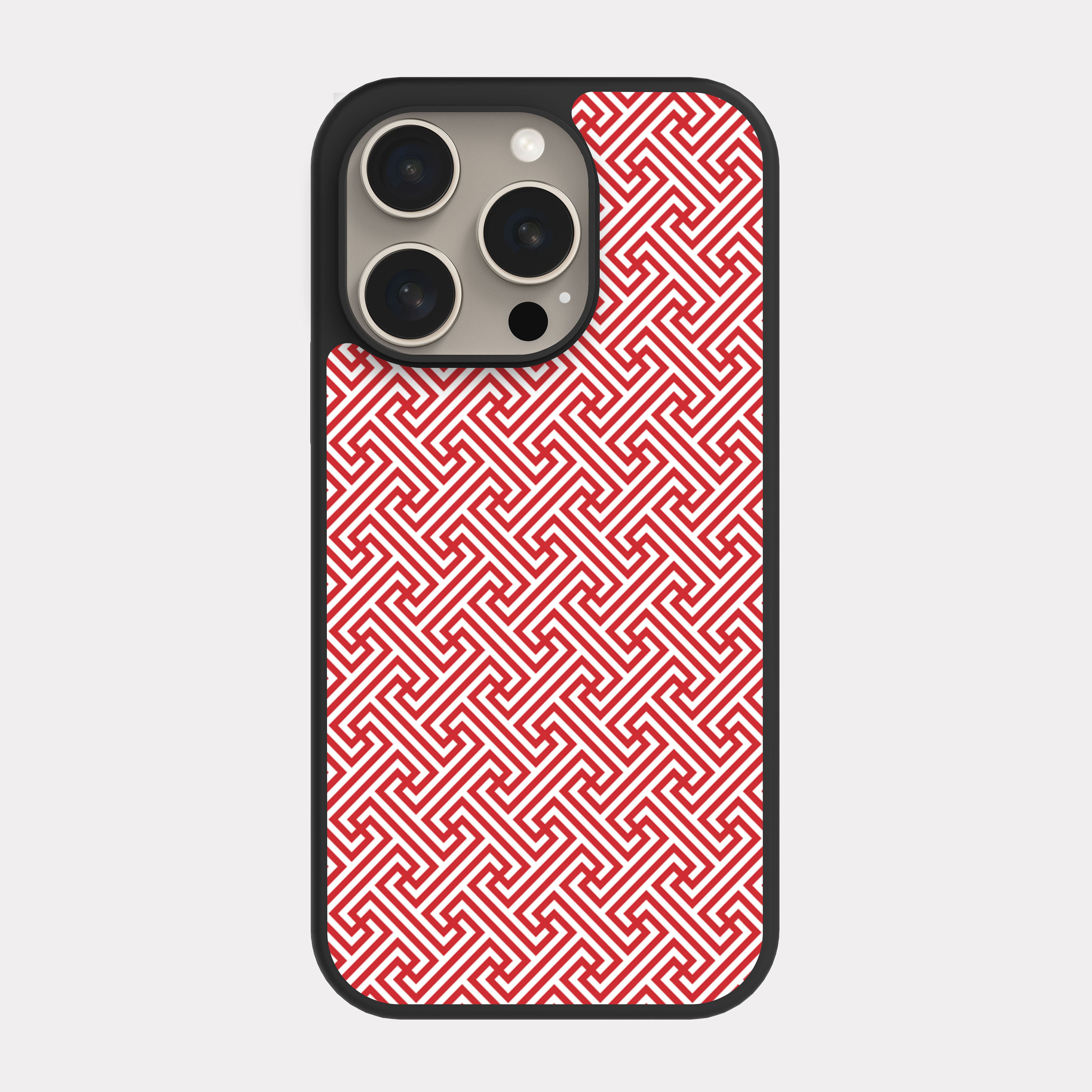 iPhone 15 Pro case cover Japanese Pattern Red