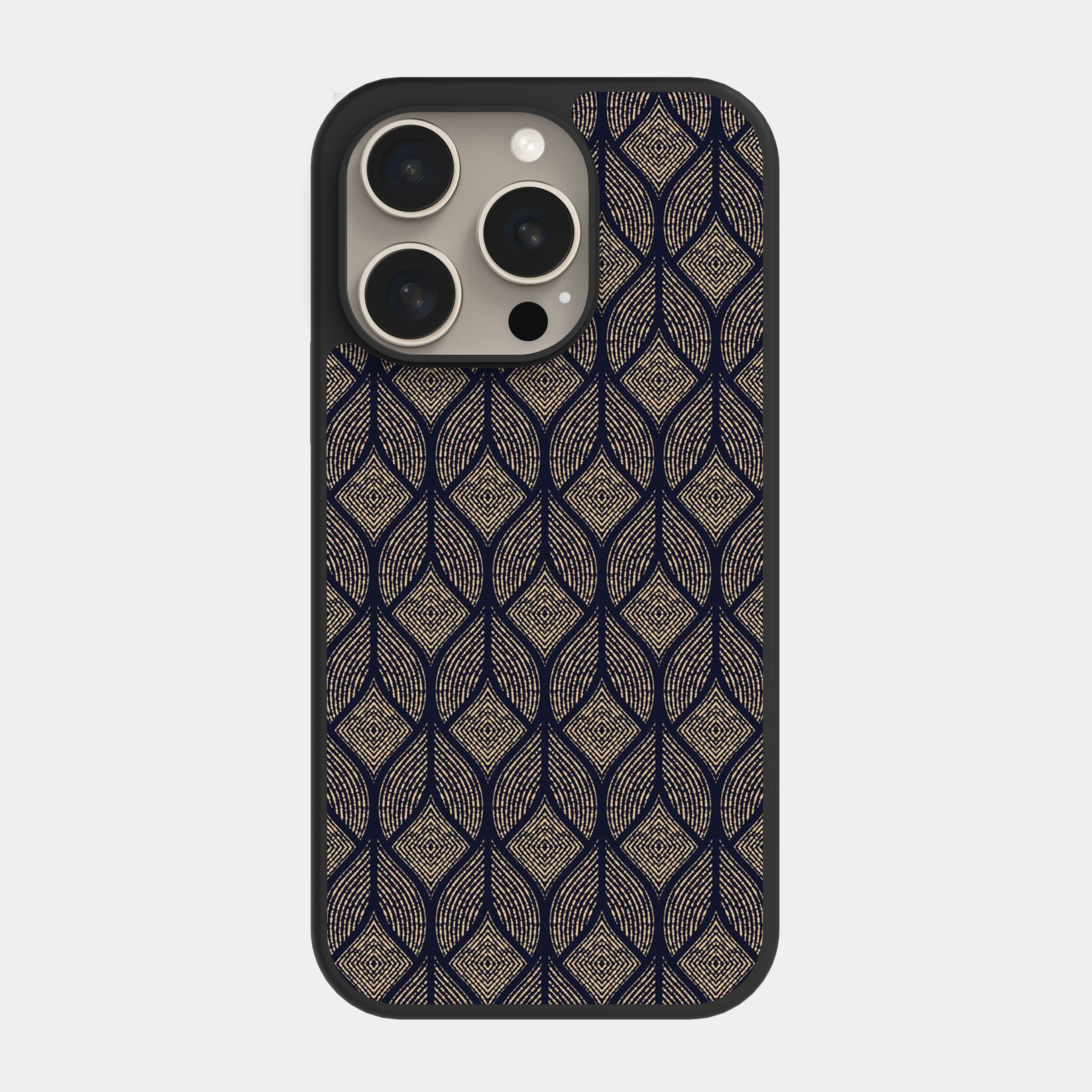 iPhone 15 Pro case cover Modern Damask Pattern Beige