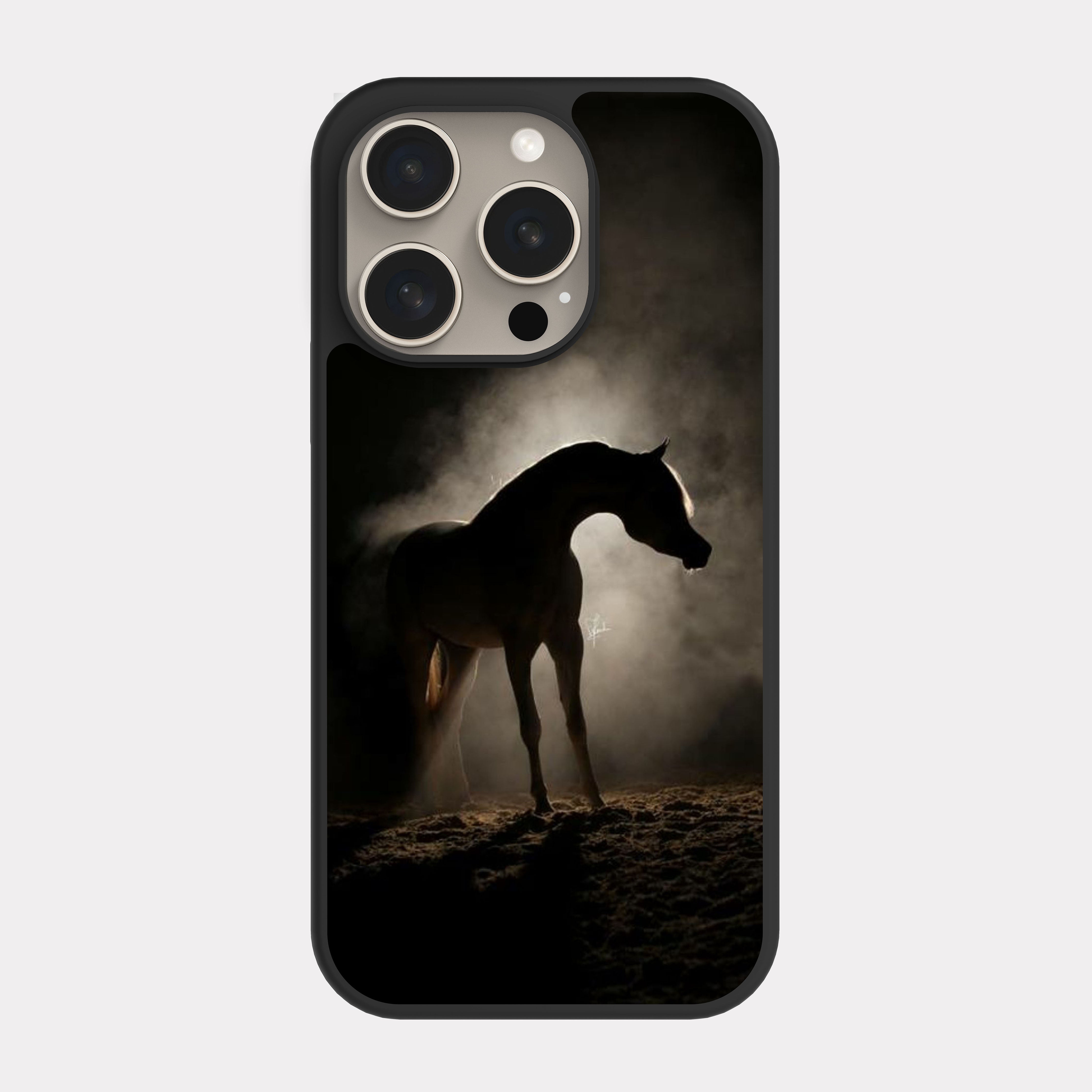 iPhone 15 Pro case cover Arabian Horse Black
