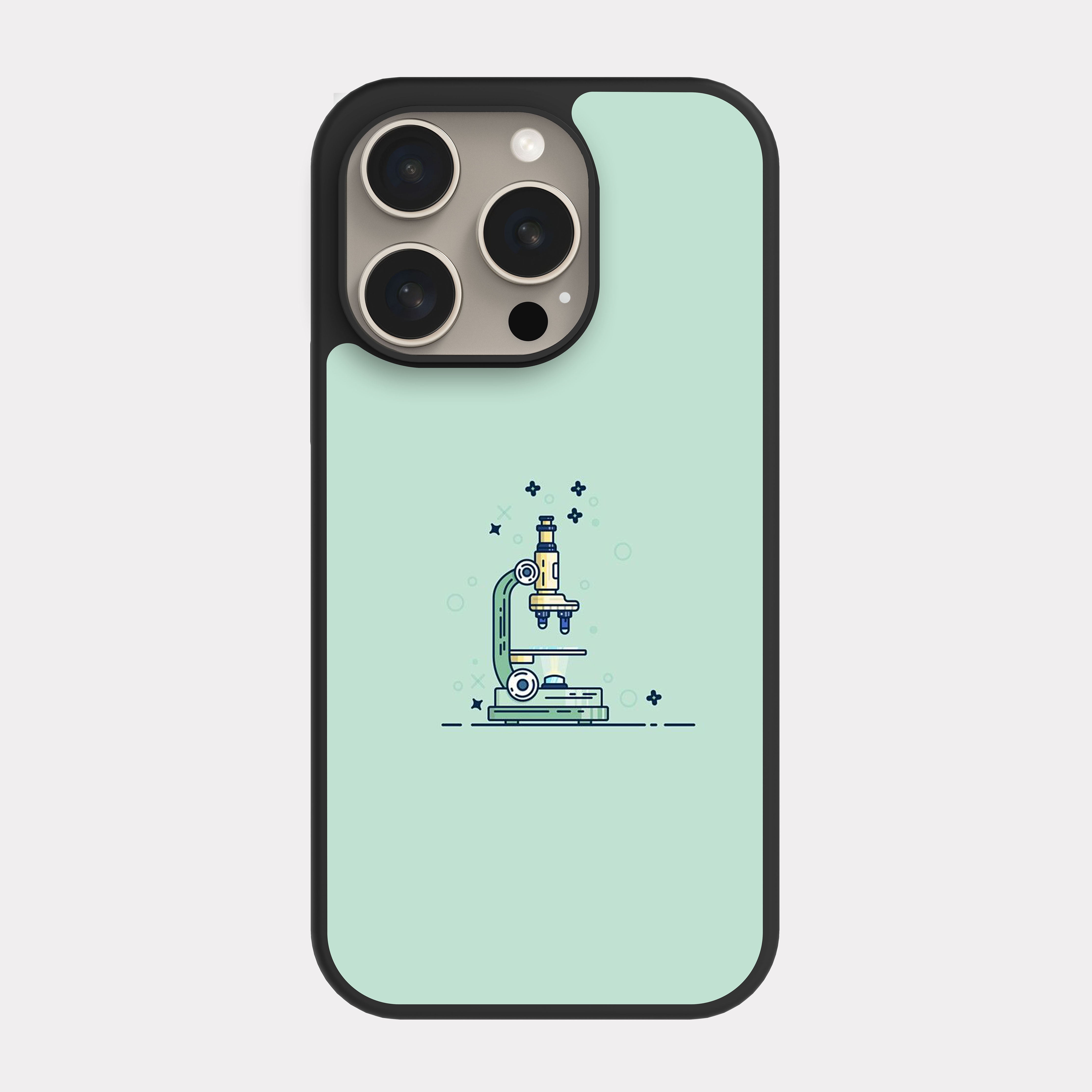 iPhone 15 Pro case cover Laboratory Microscope Turquoise