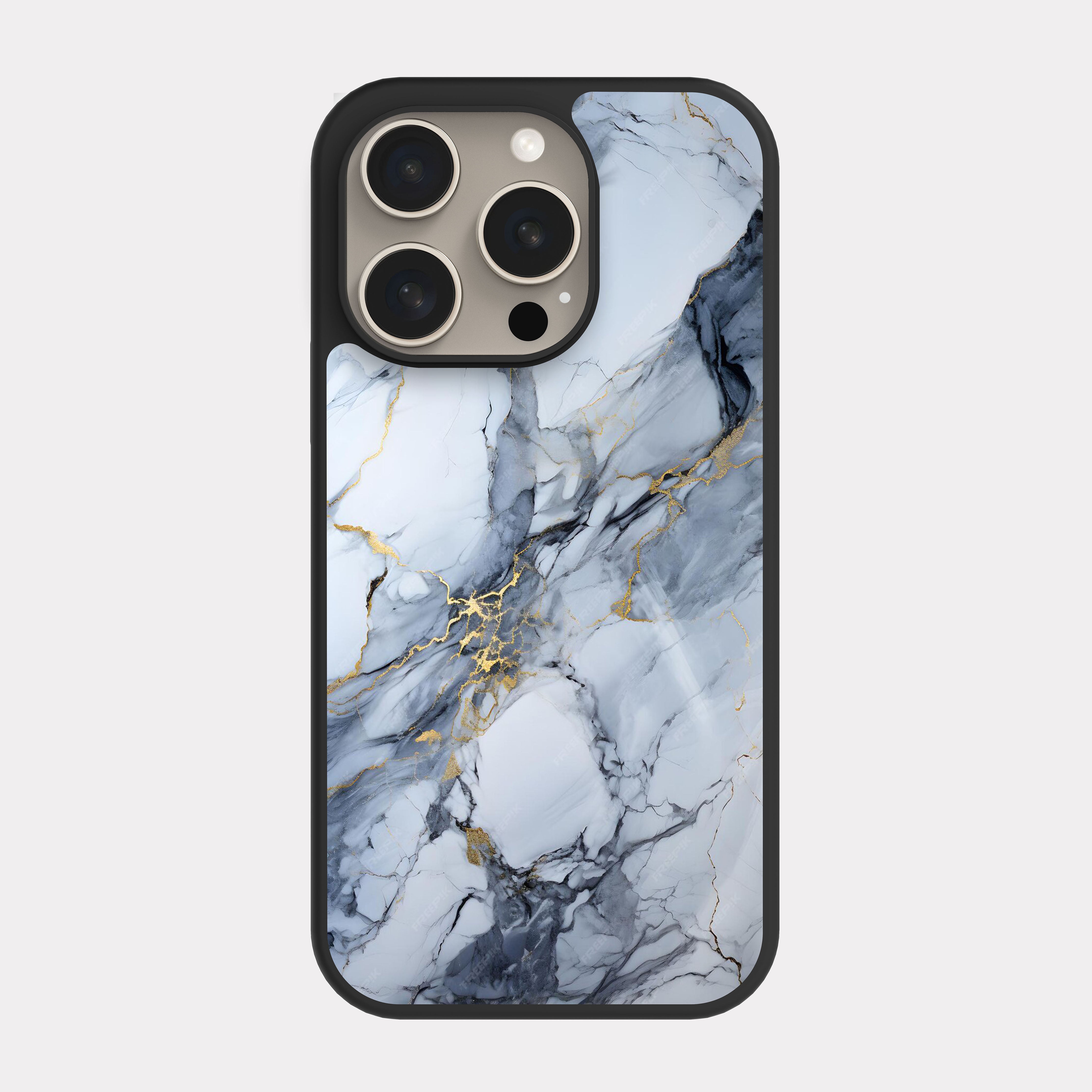 iPhone 15 Pro case cover Golden Marble Gold