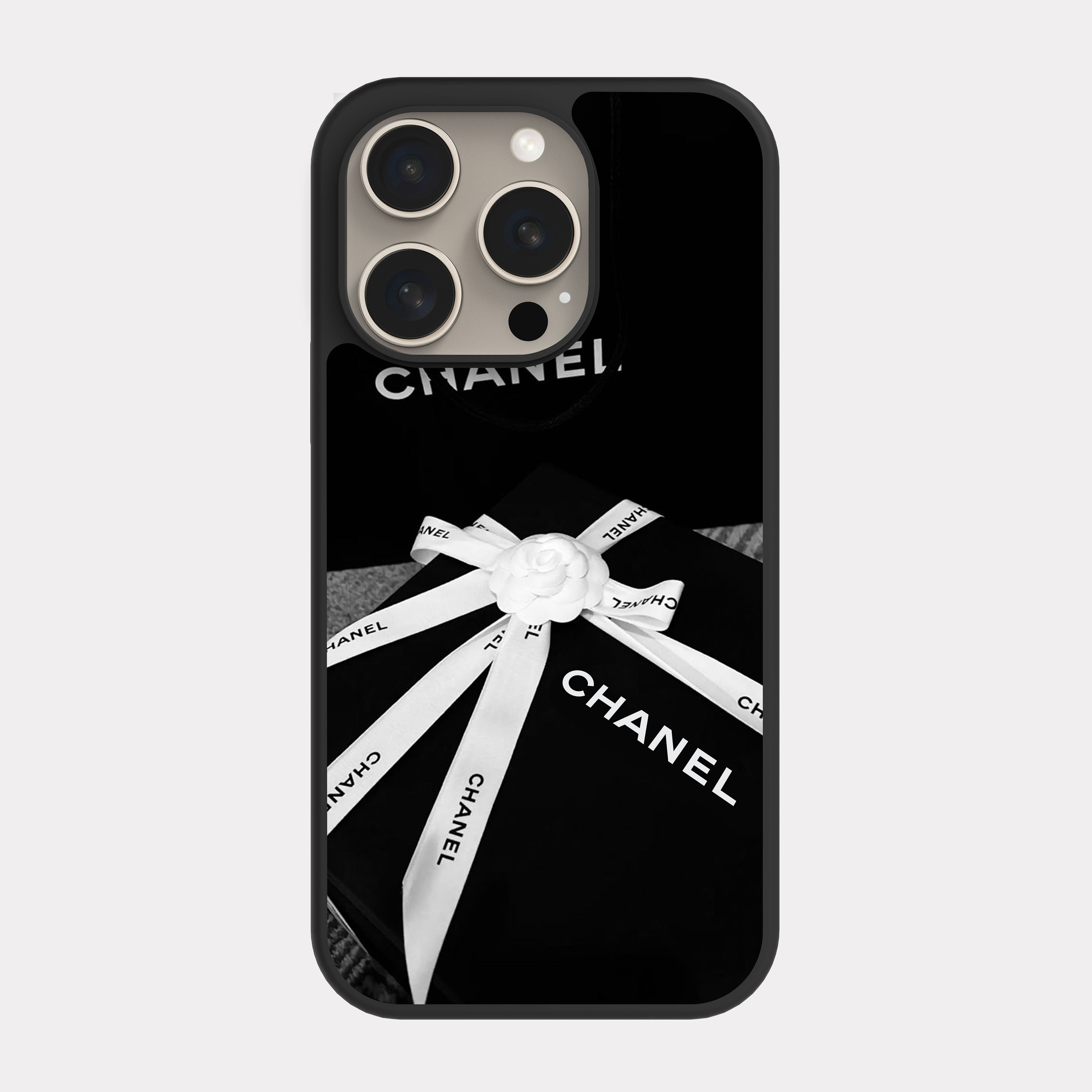 iPhone 15 Pro case cover Chanel White and Black
