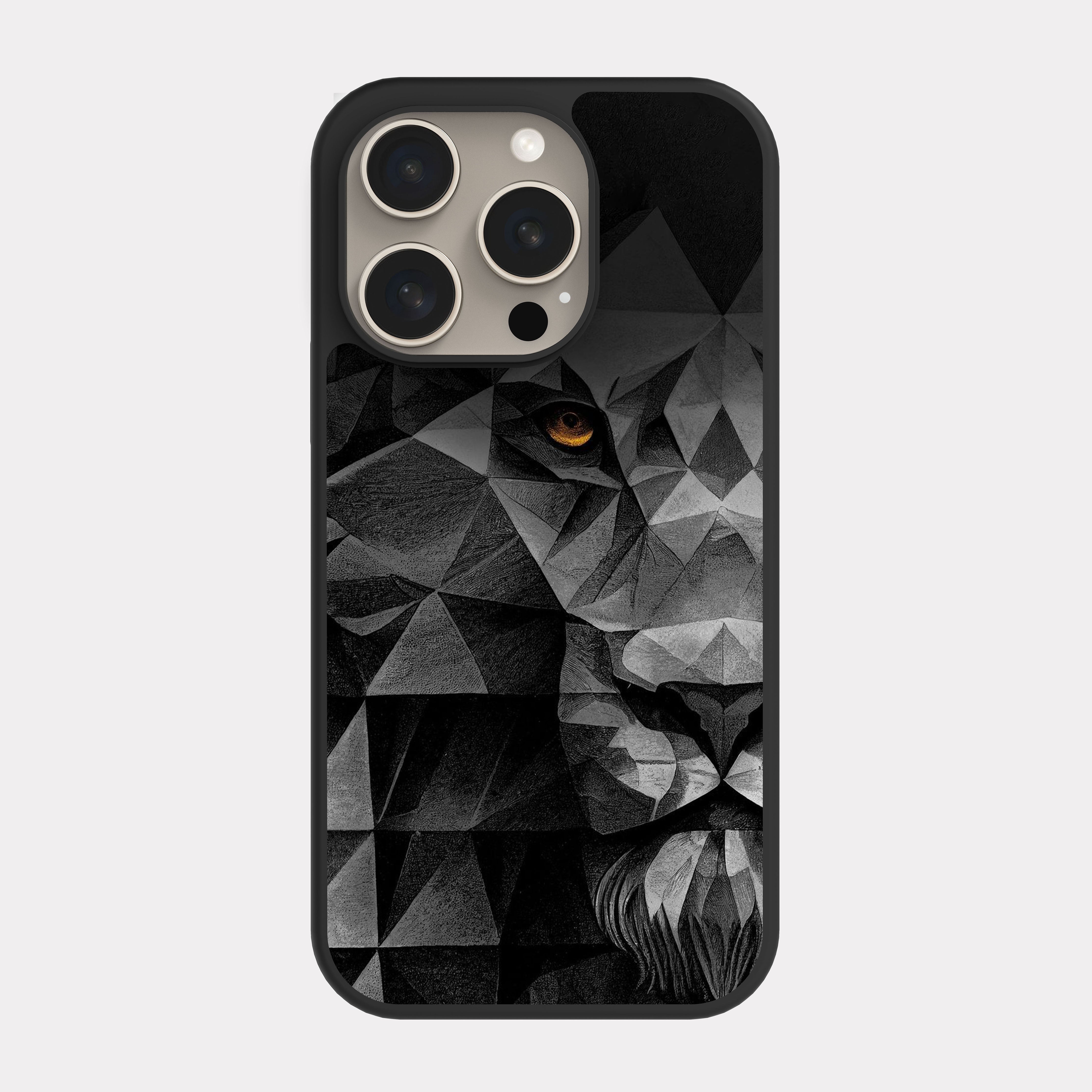 iPhone 15 Pro case cover Lion Black