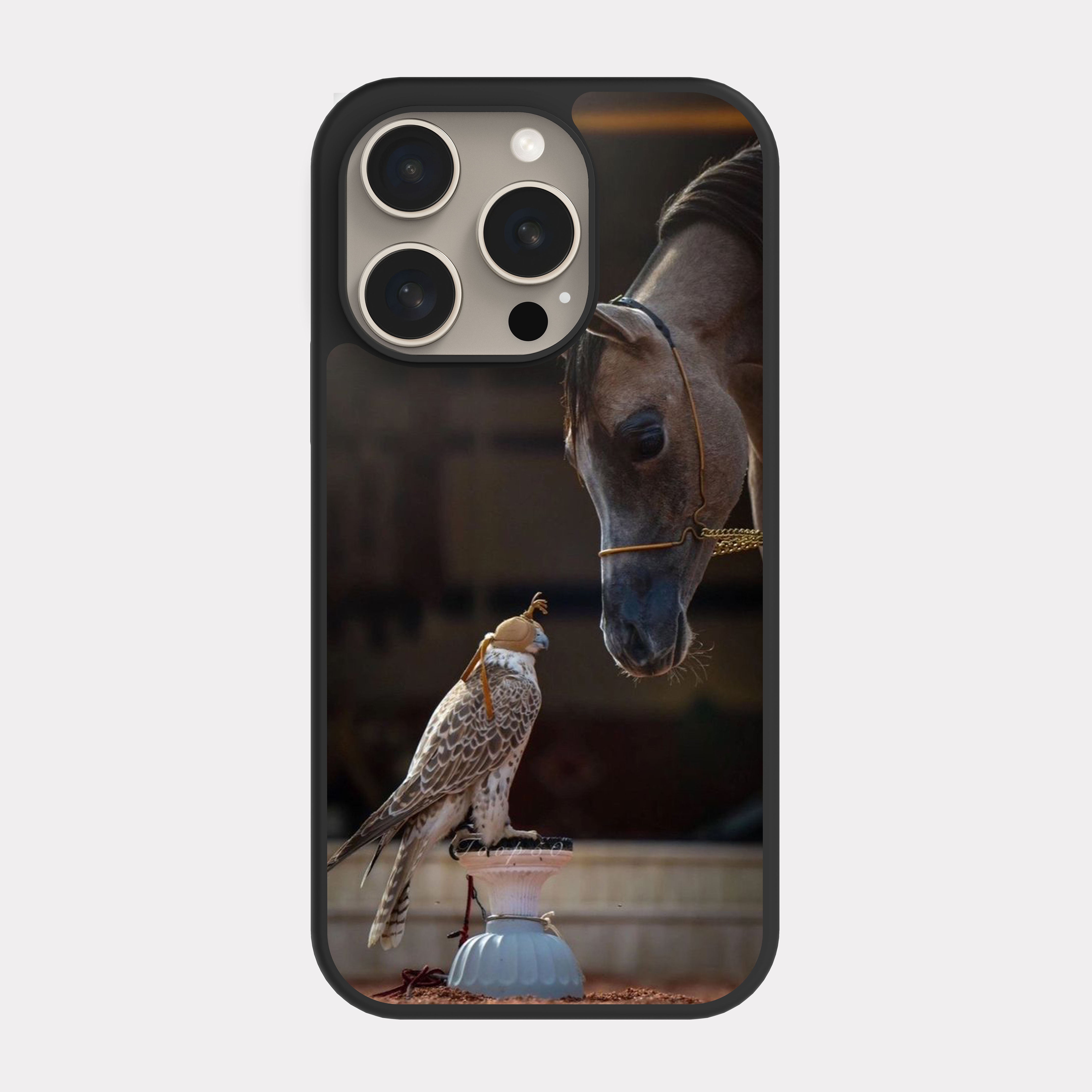 iPhone 15 Pro case cover Hawk And Horse Beige