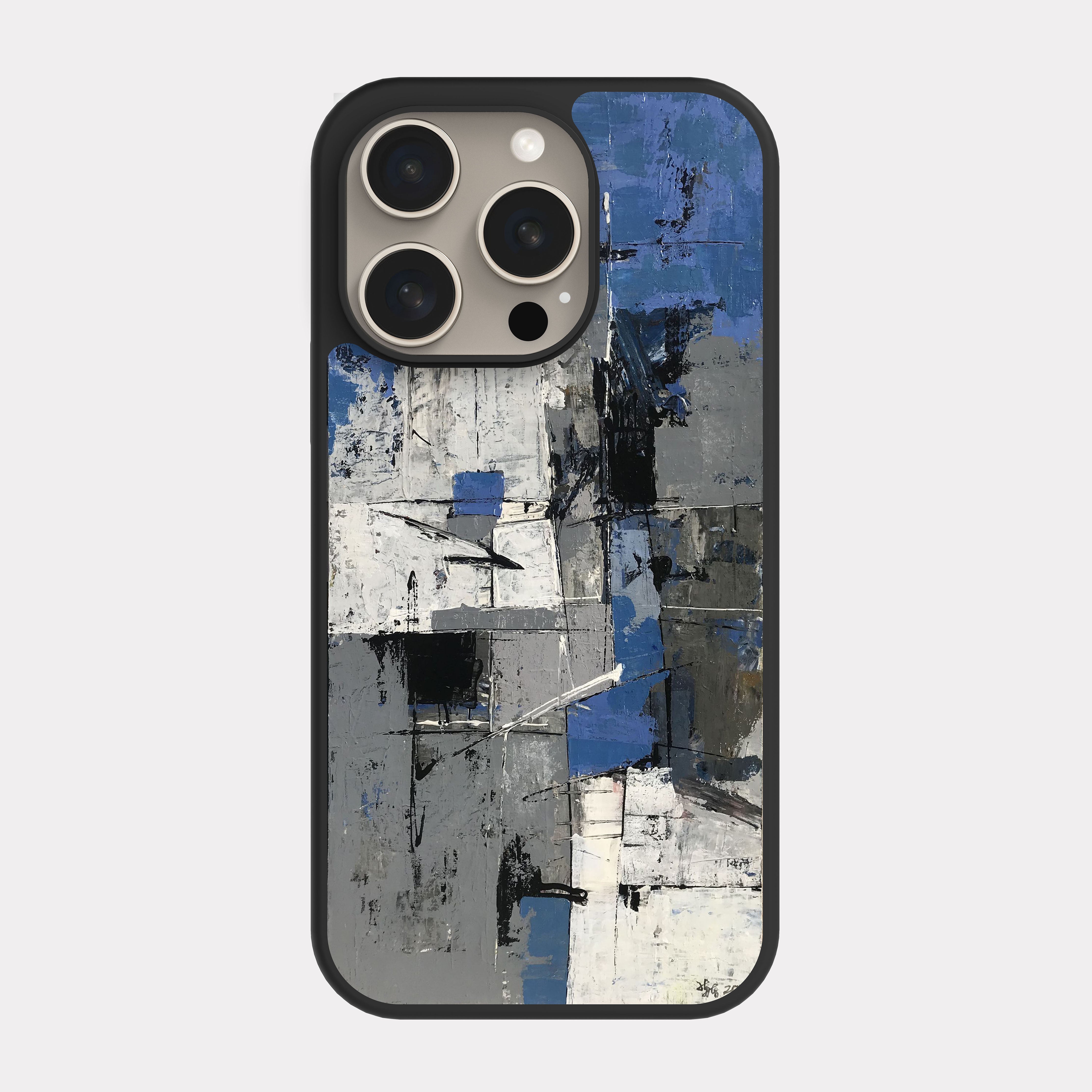 iPhone 15 Pro case cover Colors Mixing Cyan