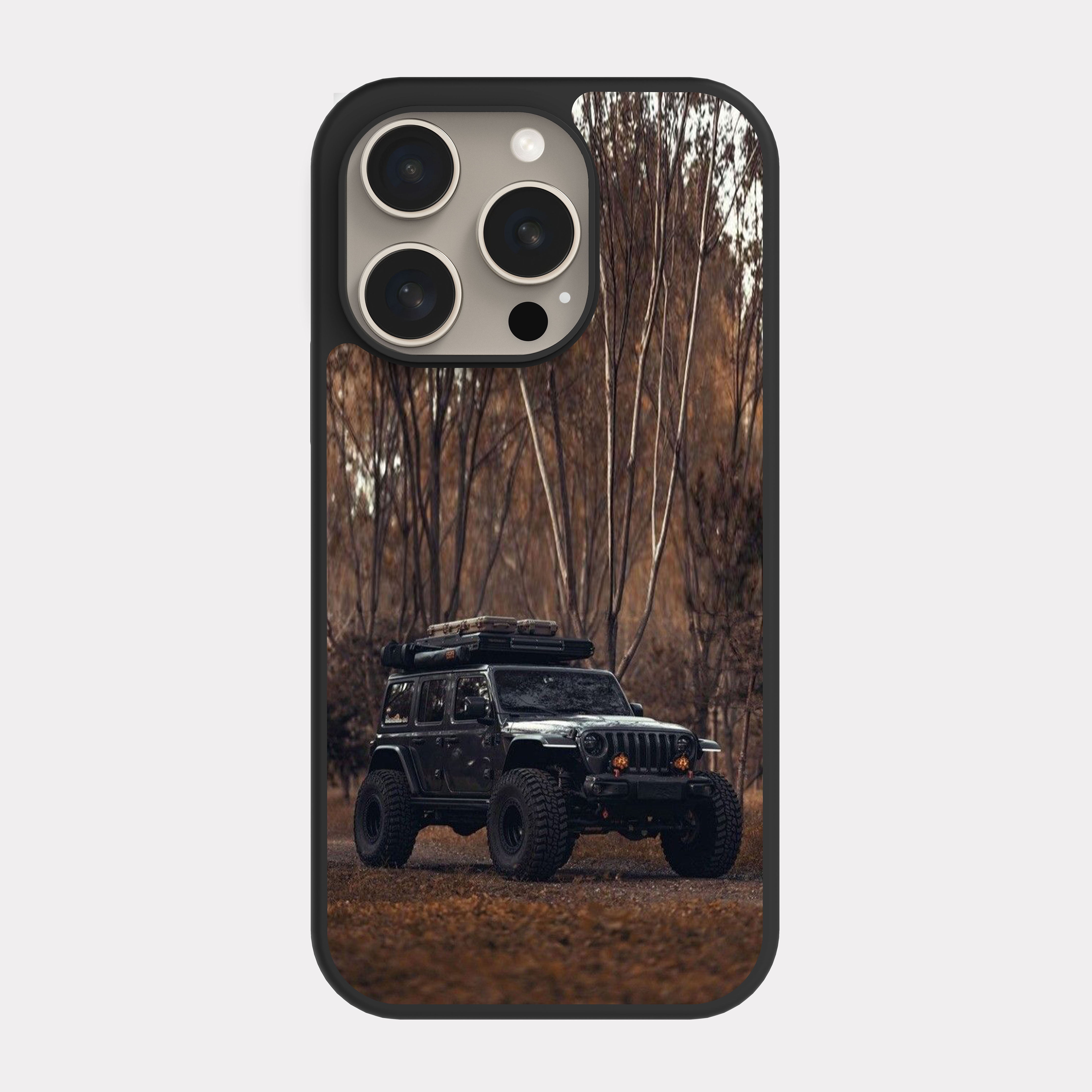 iPhone 15 Pro case cover Jeep Wrangler Rubicon Rebel Brown