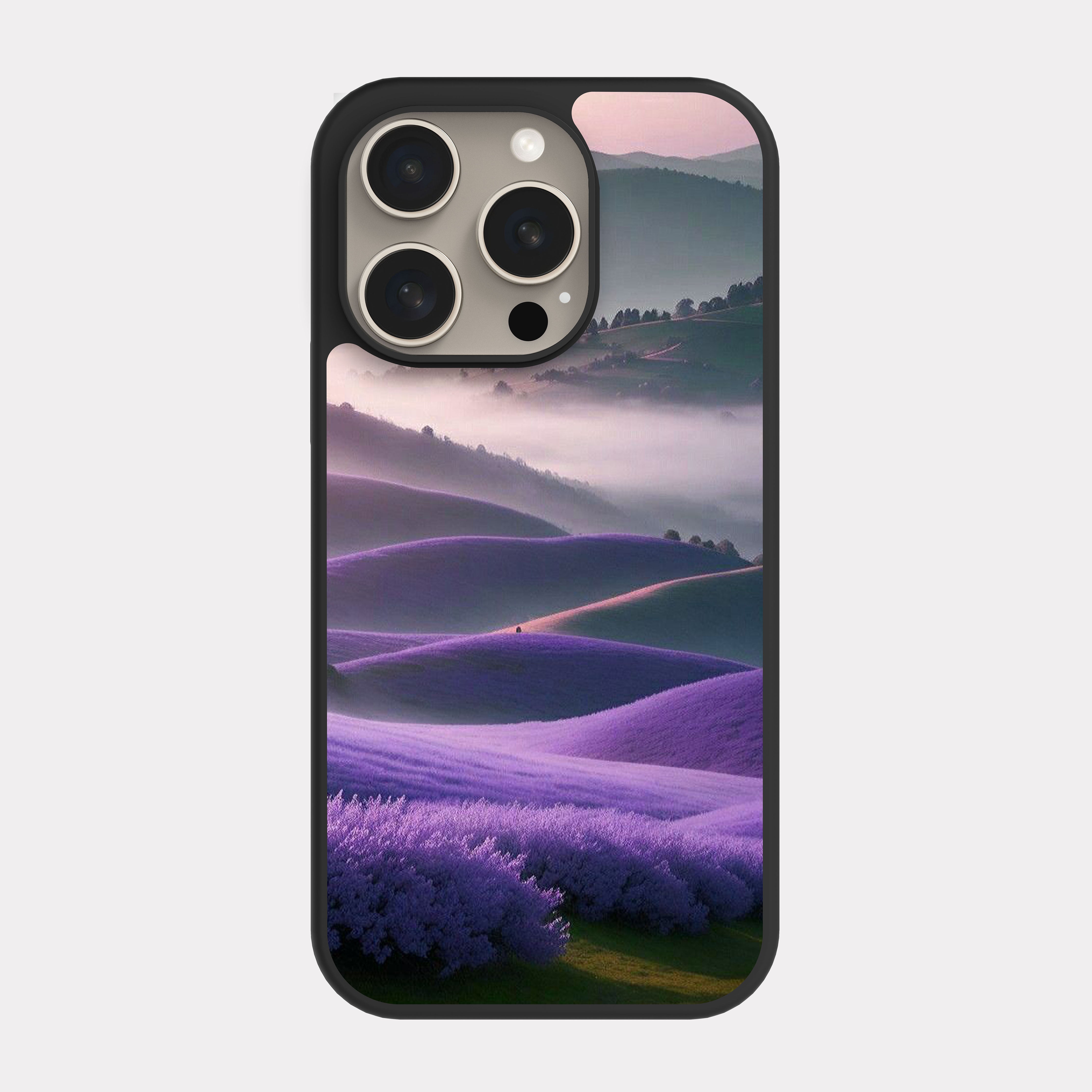 iPhone 15 Pro case cover Lavender flowers Purple