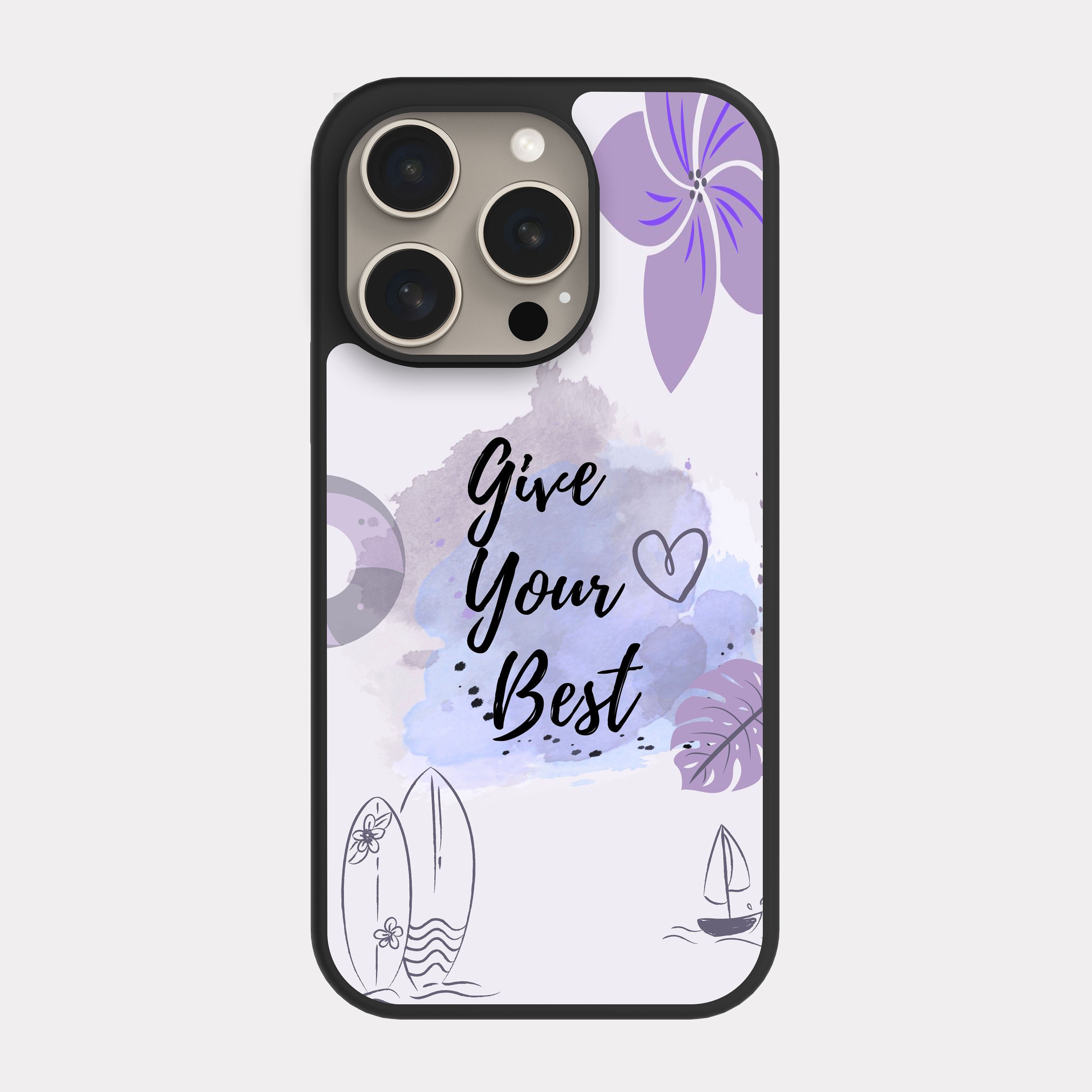 iPhone 15 Pro case cover English Quote give your best