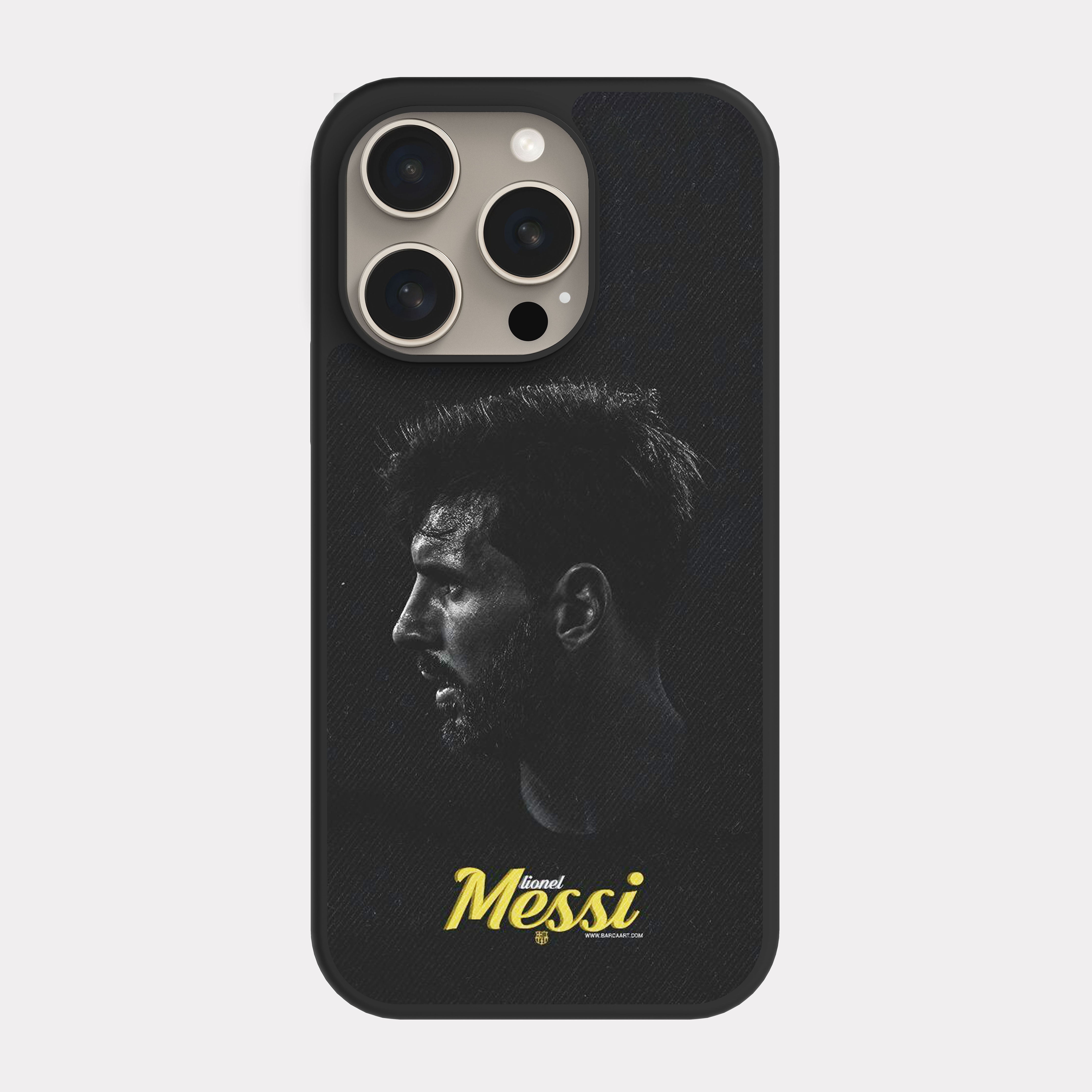 iPhone 15 Pro case cover Messi Grey