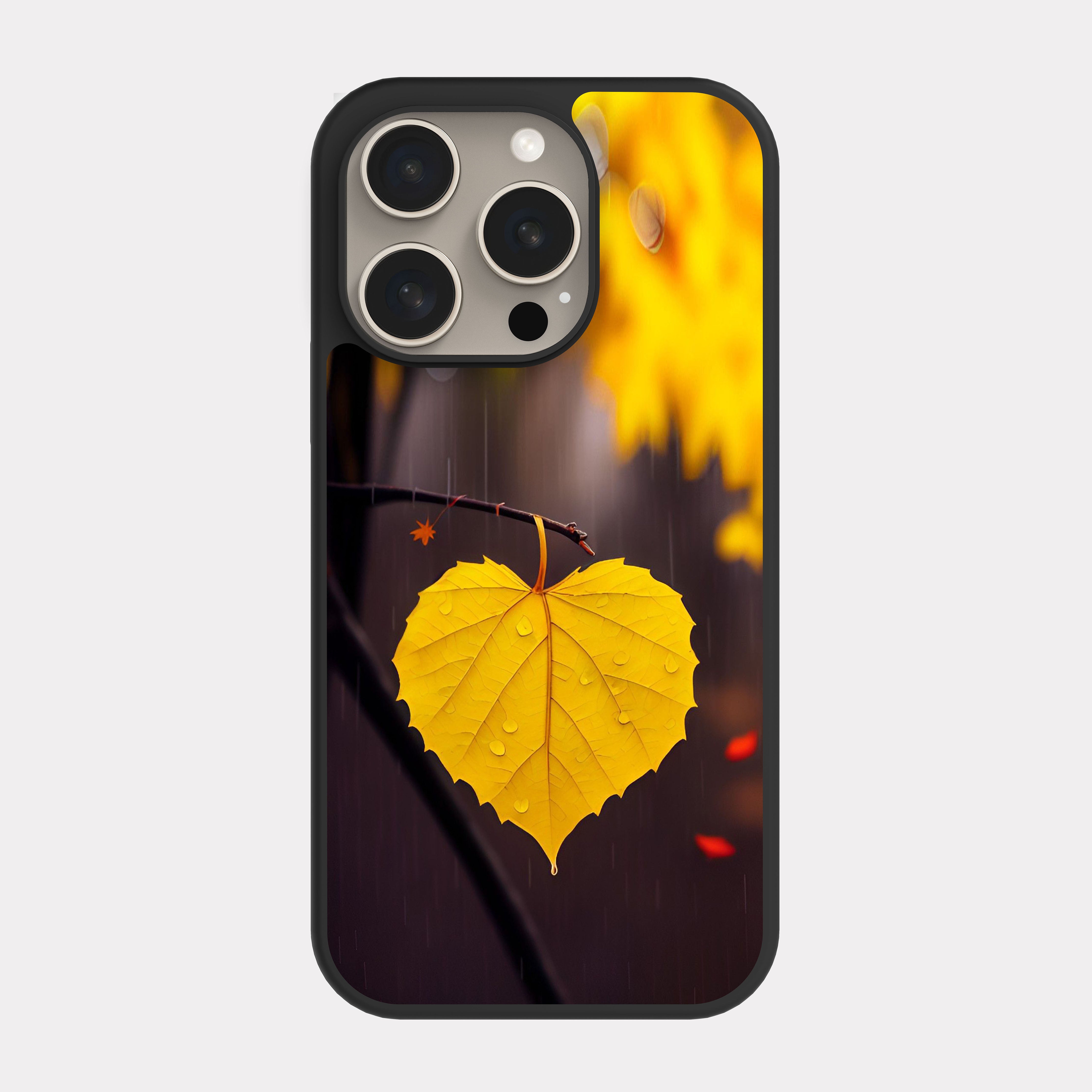 iPhone 15 Pro case cover Tree Leave Yellow