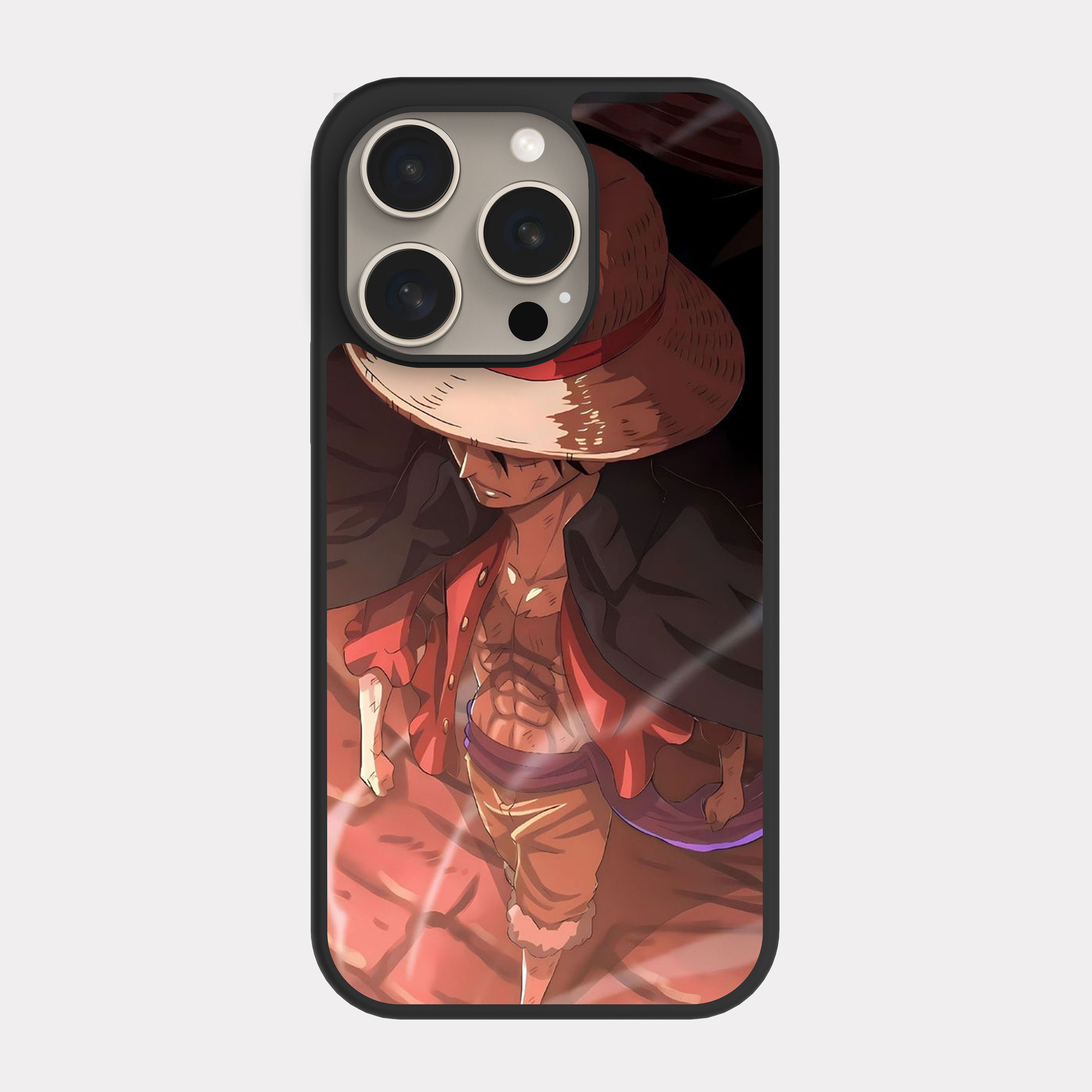 iPhone 15 Pro case cover One Piece Luffy Beige