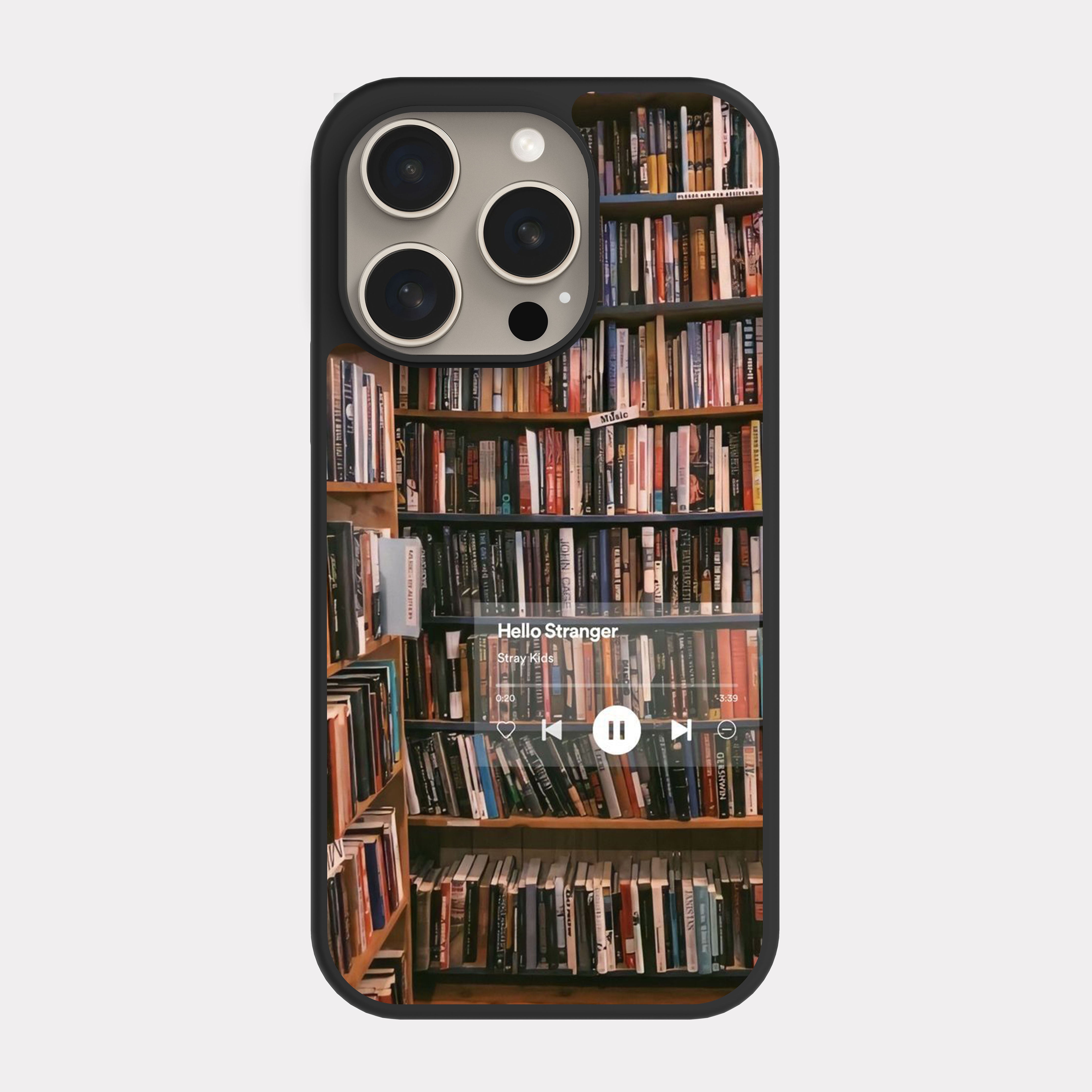 iPhone 15 Pro case cover Library Brown