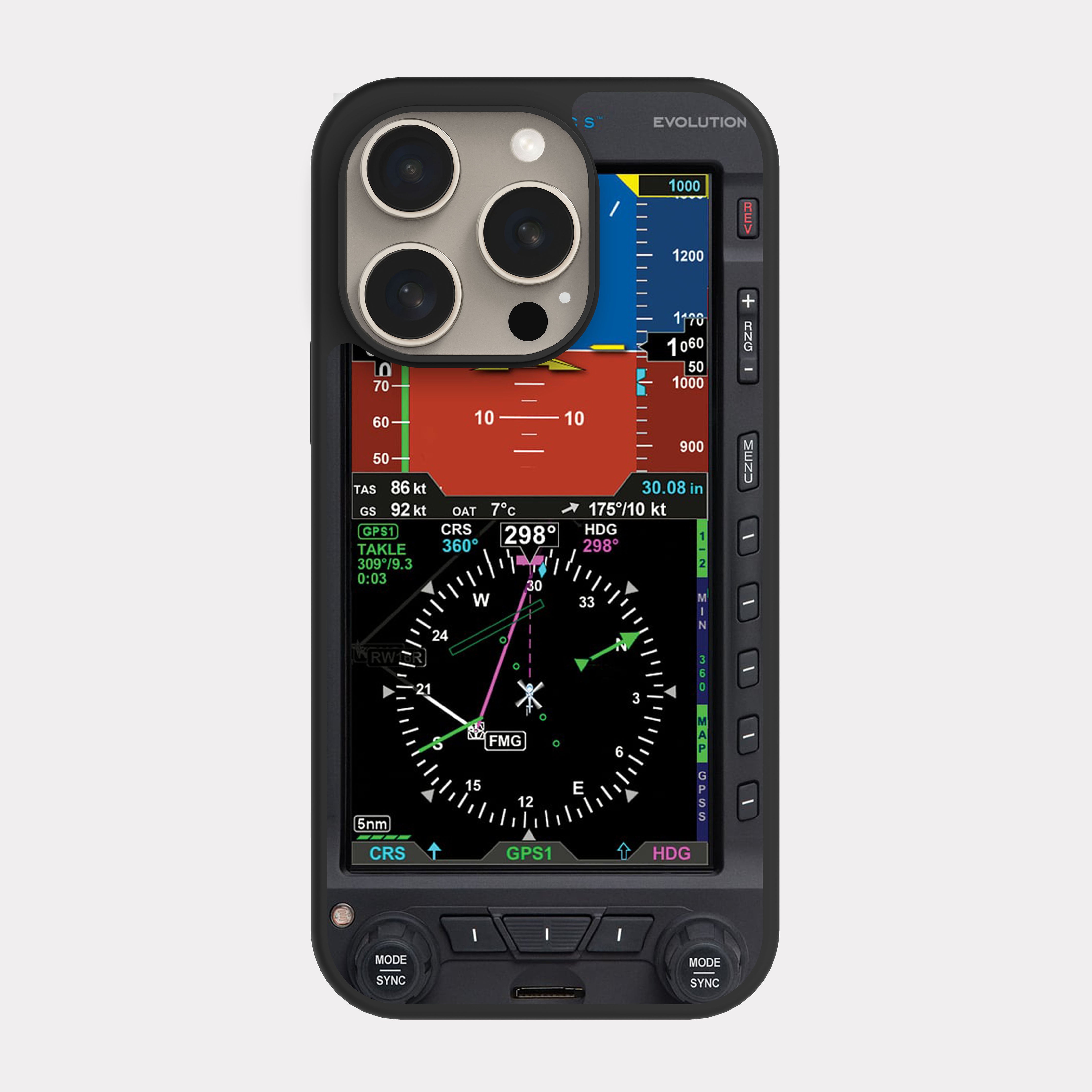 iPhone 15 Pro case cover Aviator Indicator Plane Multicolour