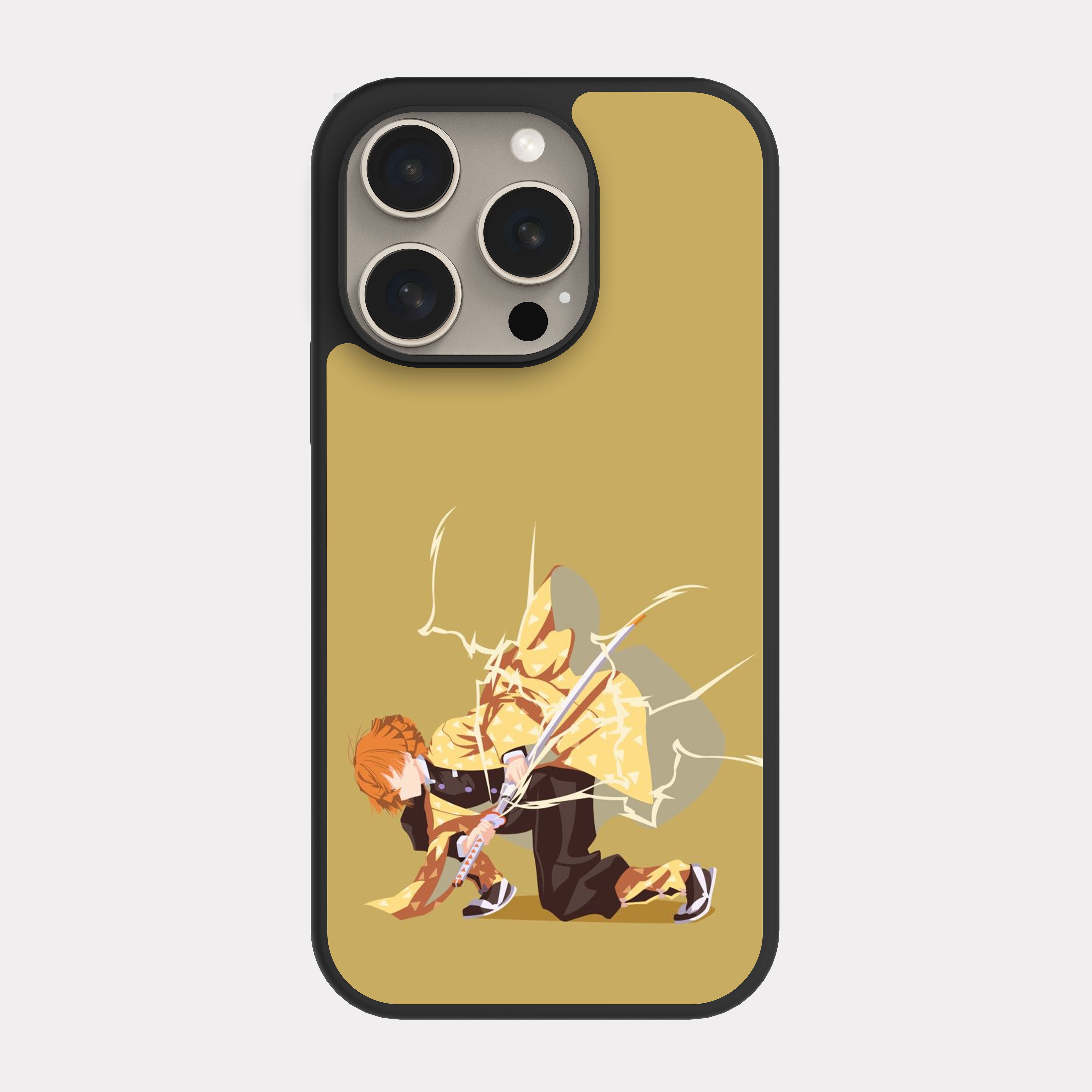 iPhone 15 Pro case cover Demon Slayer Zenitsu Yellow