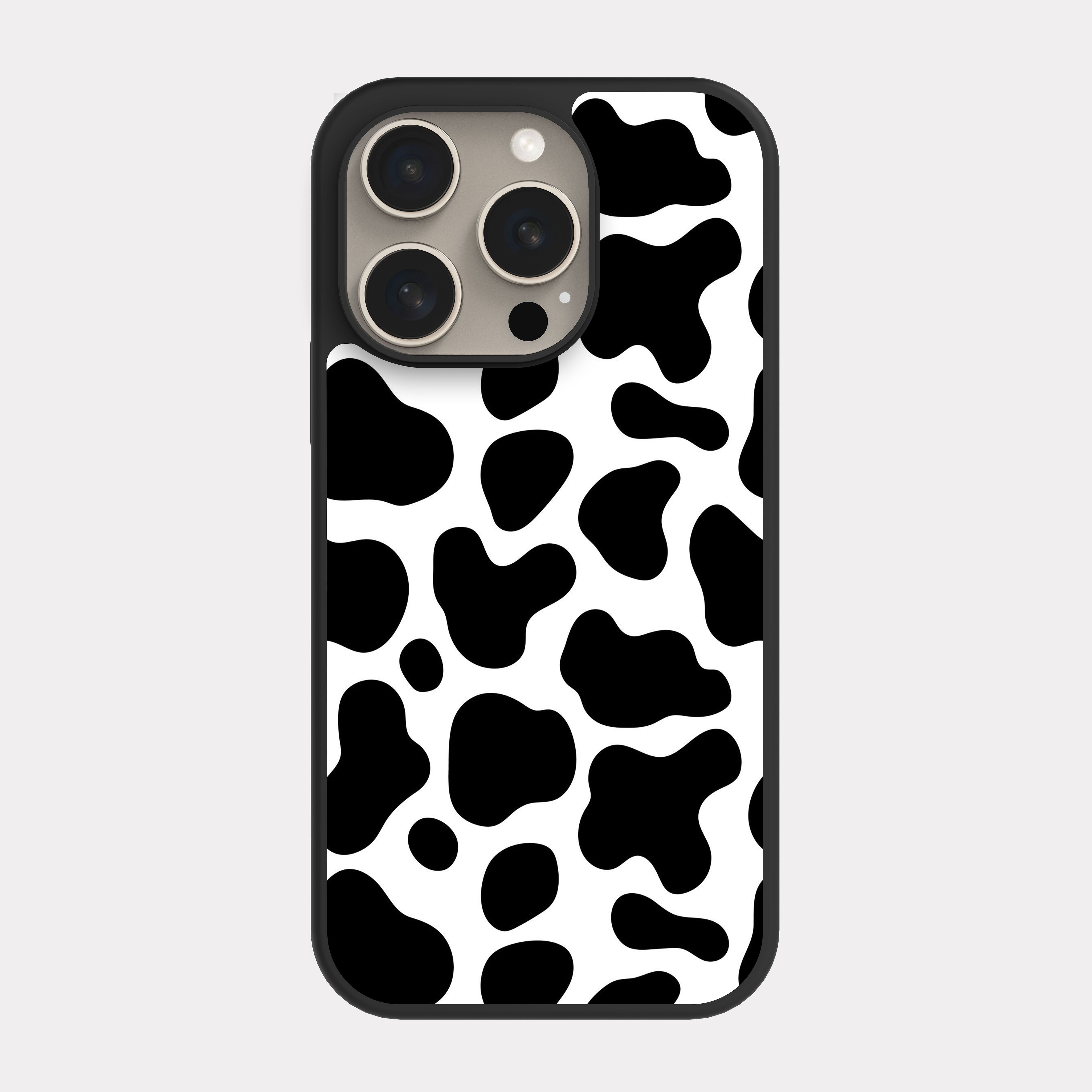 iPhone 15 Pro case cover Black and white layout White