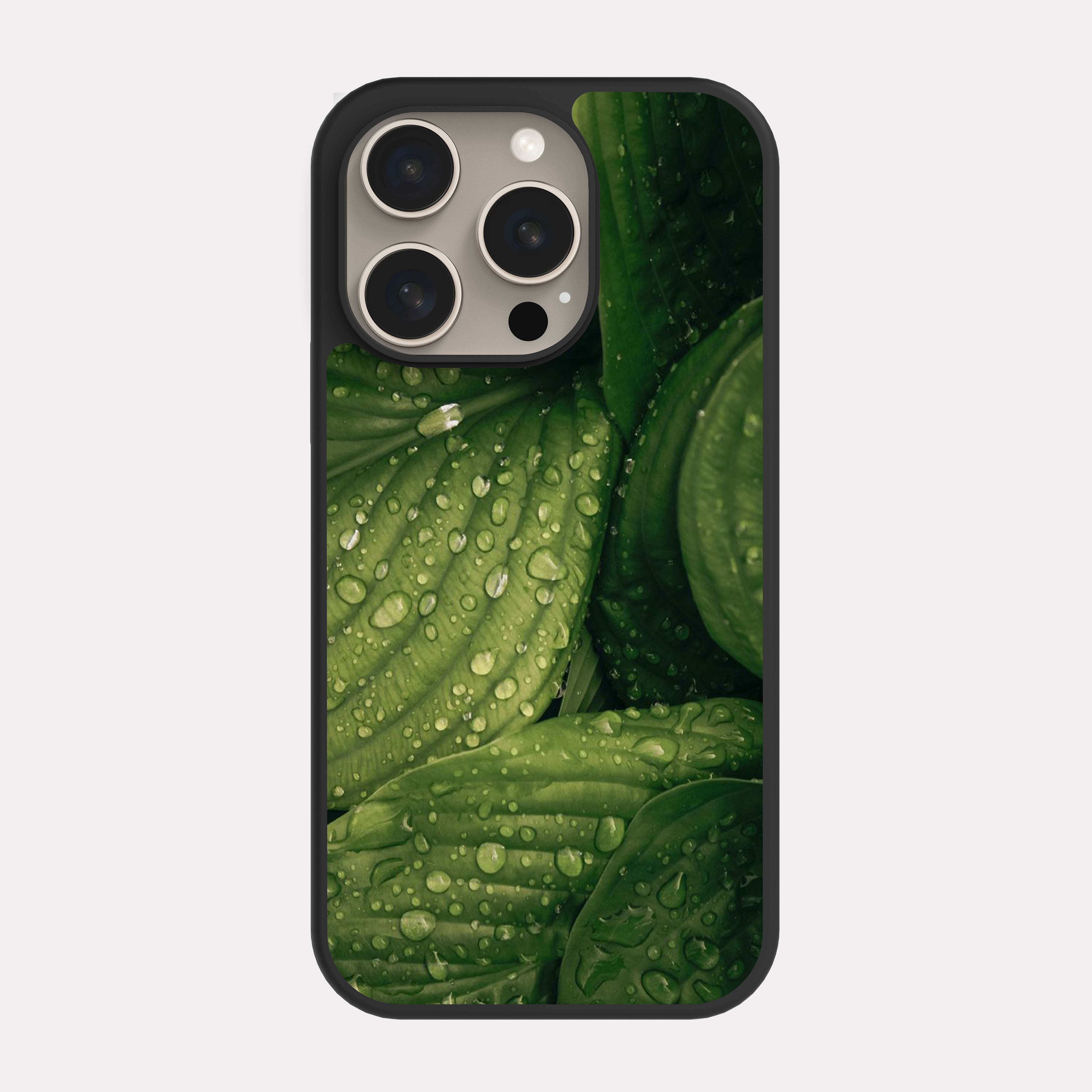 iPhone 15 Pro case cover Green Leaves