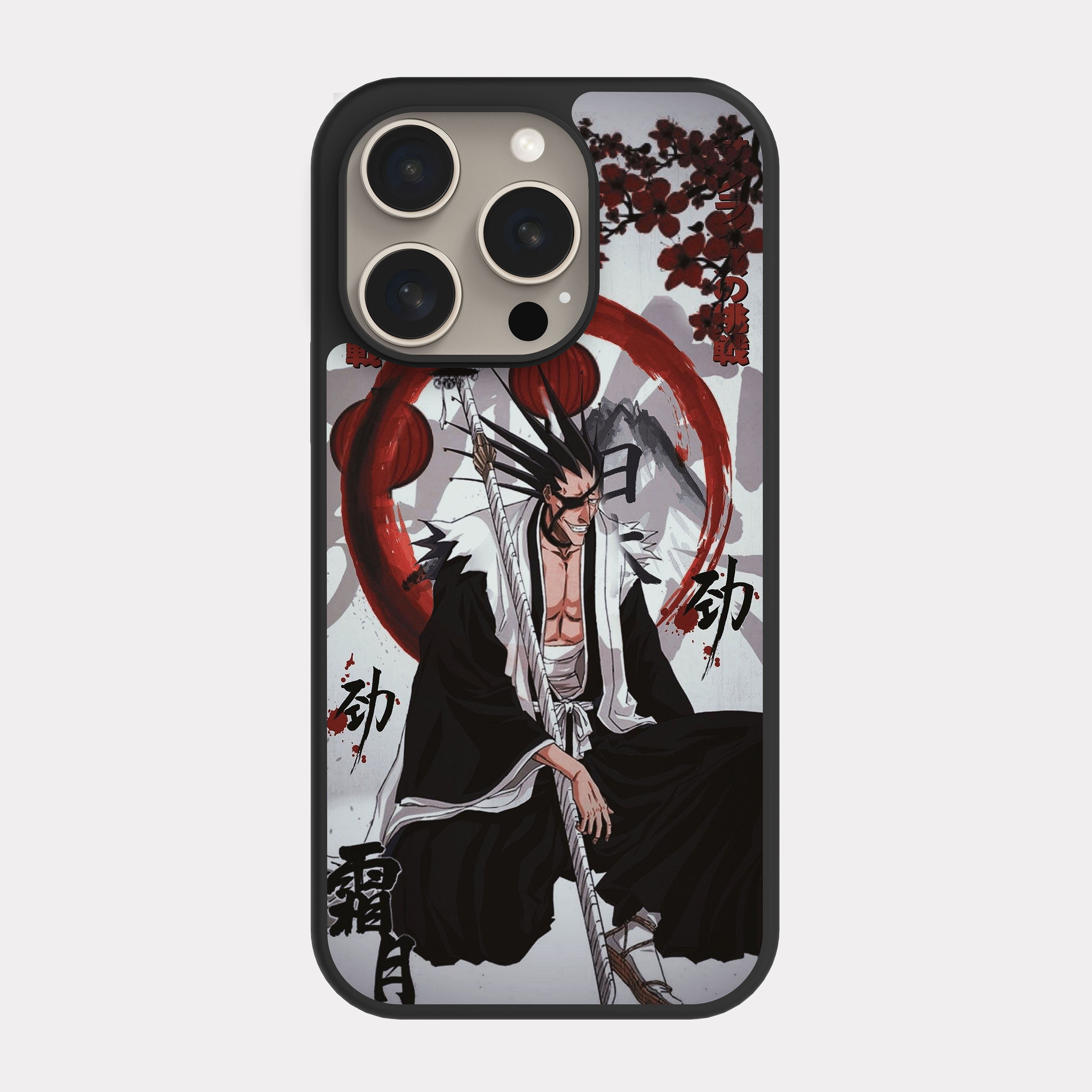 iPhone 15 Pro case cover Kenpachi Zaraki Bleach White