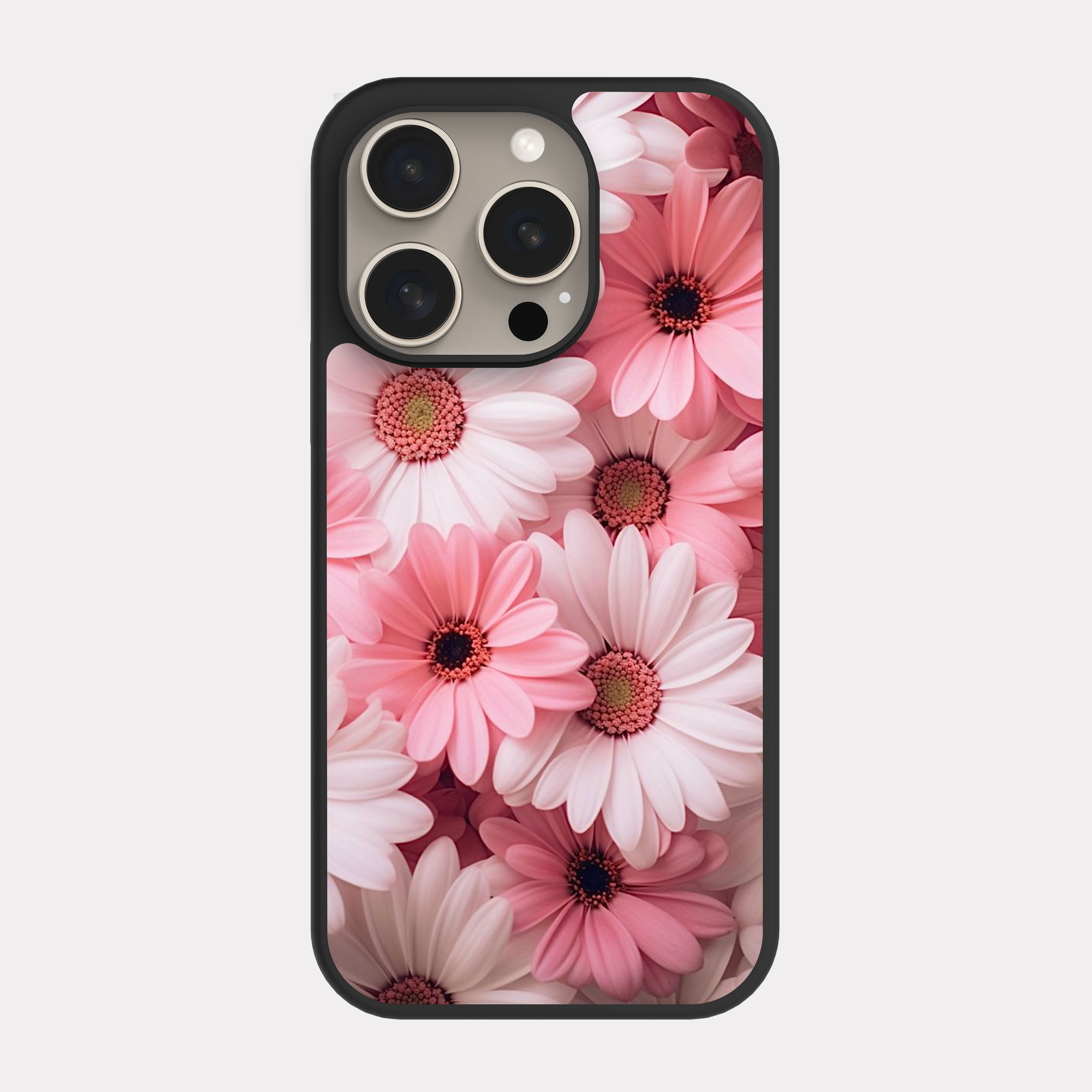 iPhone 15 Pro case cover Pink roses Pink